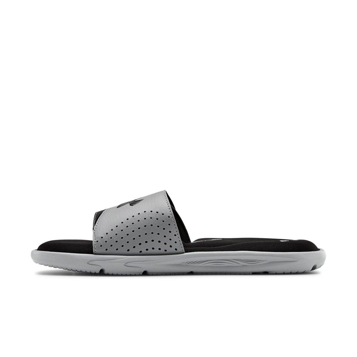 Under Armour Ignite VI "Black/Steel" Men's Slide - BLACK/STEEL Thumbnail View 2