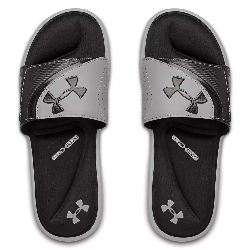 Under Armour Ignite VI "Black/Steel" Men's Slide - BLACK/STEEL