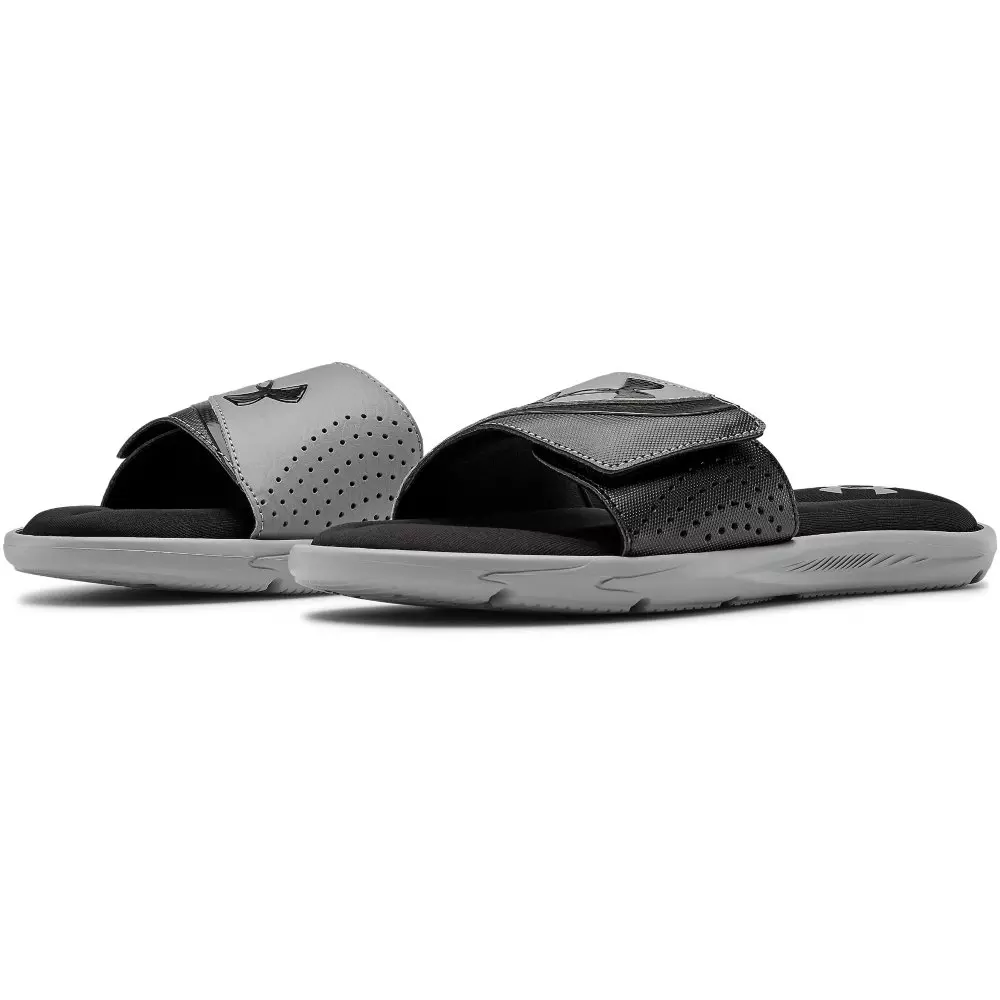 Under Armour Ignite VI "Black/Steel" Men's Slide - BLACK/STEEL
