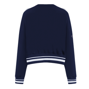 Pro Standard Women's MLB New York Yankees Mashup Rib Fleece Crewneck -Navy