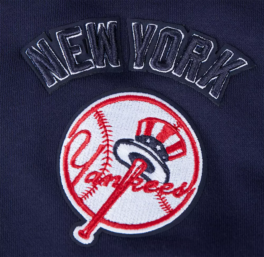 Pro Standard Women's MLB New York Yankees Mashup Rib Fleece Crewneck - Navy - NAVY