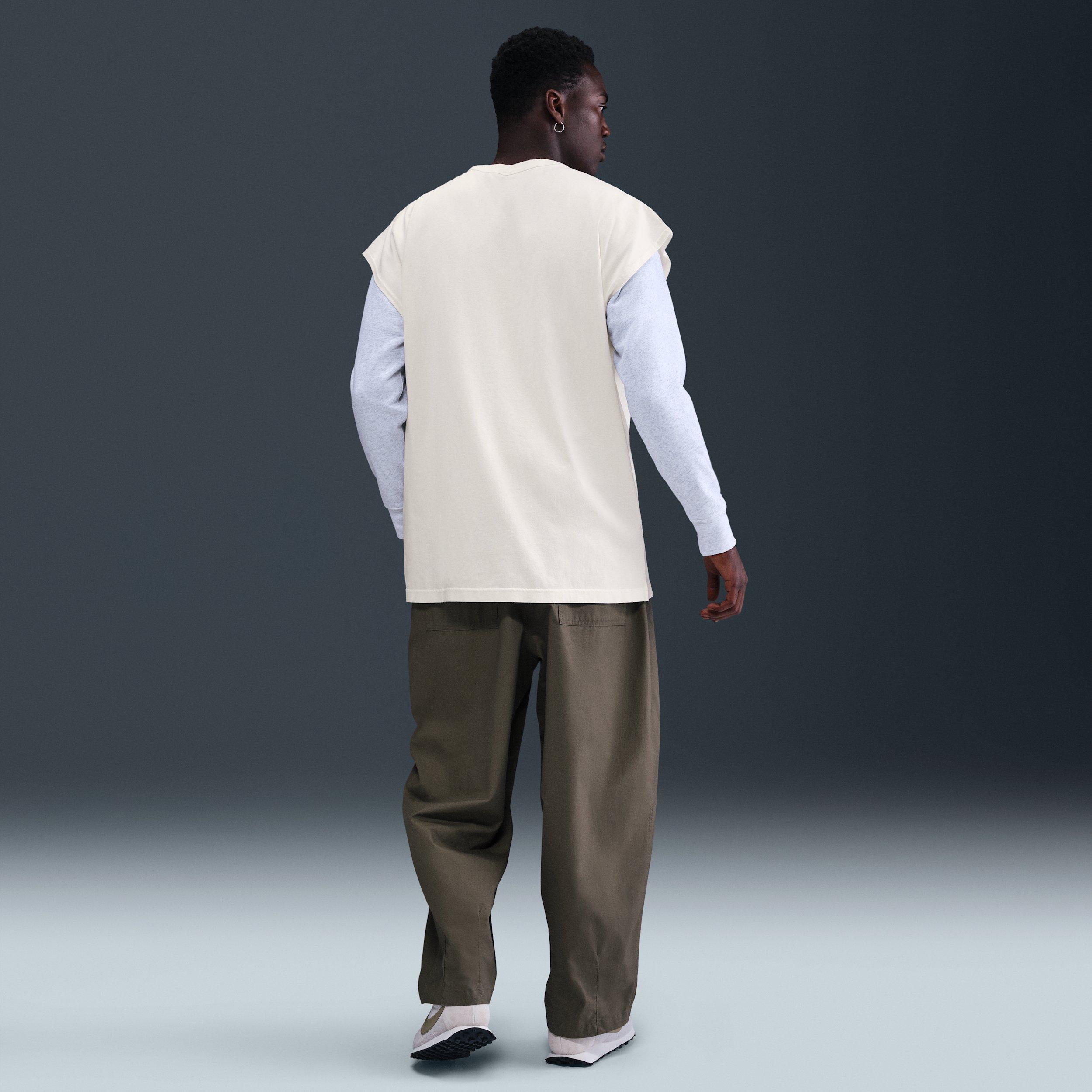 Nike Men's Sportswear Sole Food Sleeveless T-Shirt -White - WHITE Thumbnail View 5