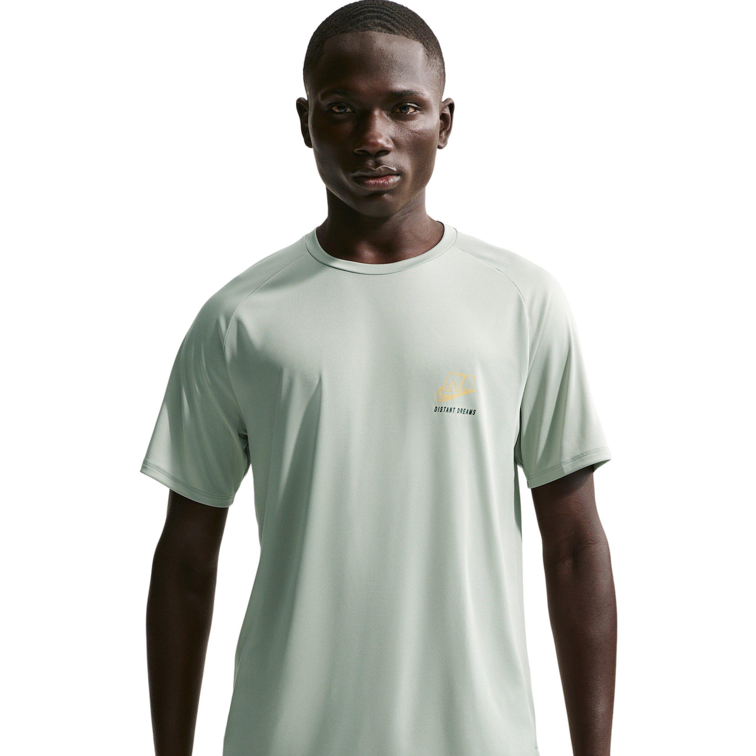 Nike Men's Stride Dri-FIT ADV Short-Sleeve Running Top - GREEN Thumbnail View 1