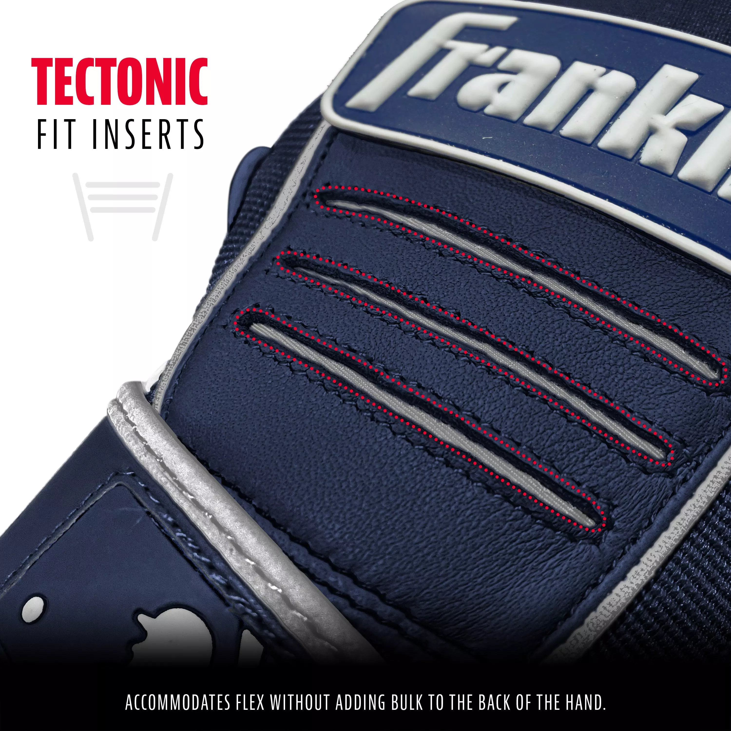 Franklin Adult CFX Pro Batting Gloves Navy/White - WHITE/NAVY