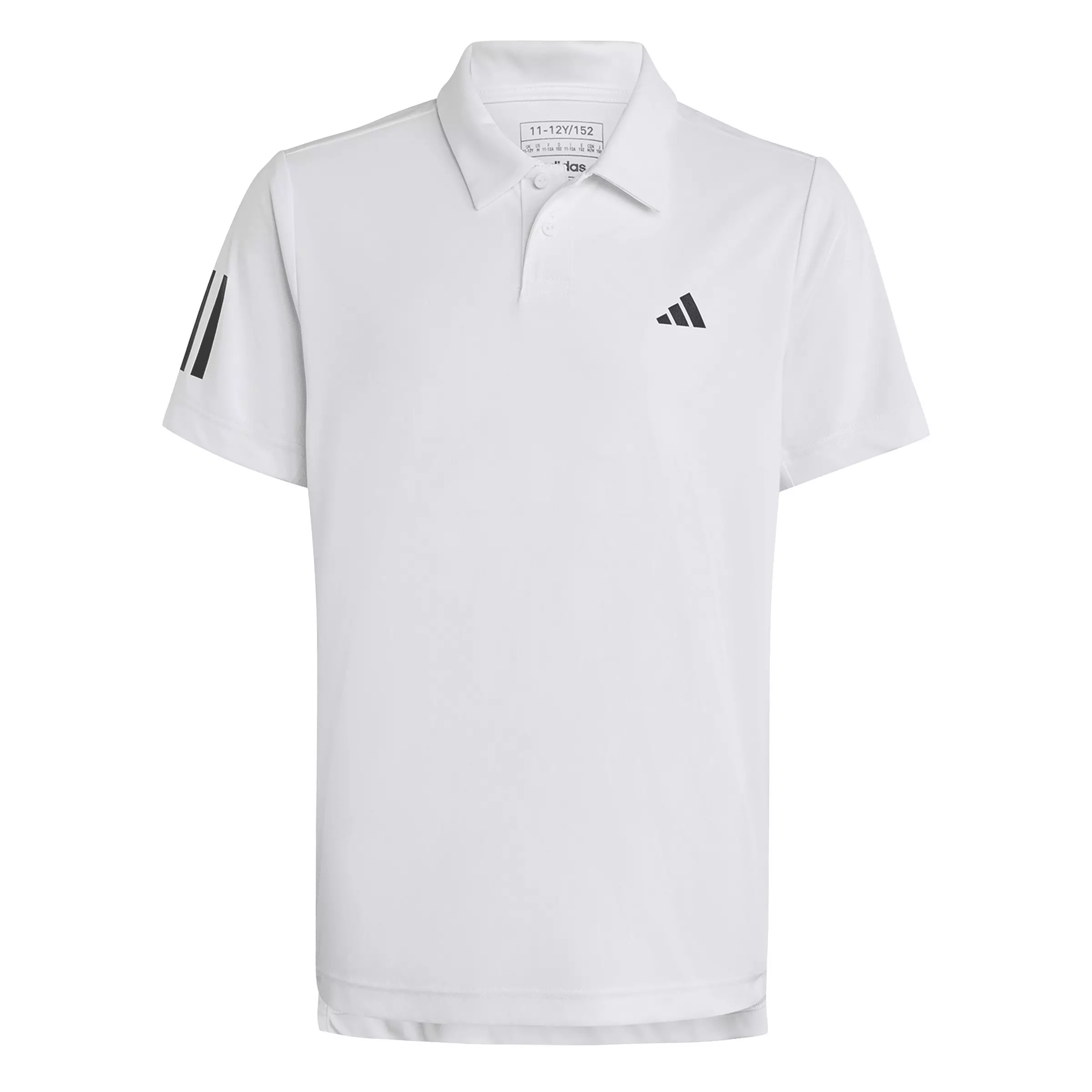 adidas Big Boys' Club Tennis 3-Stripes Polo Shirt -White - WHITE