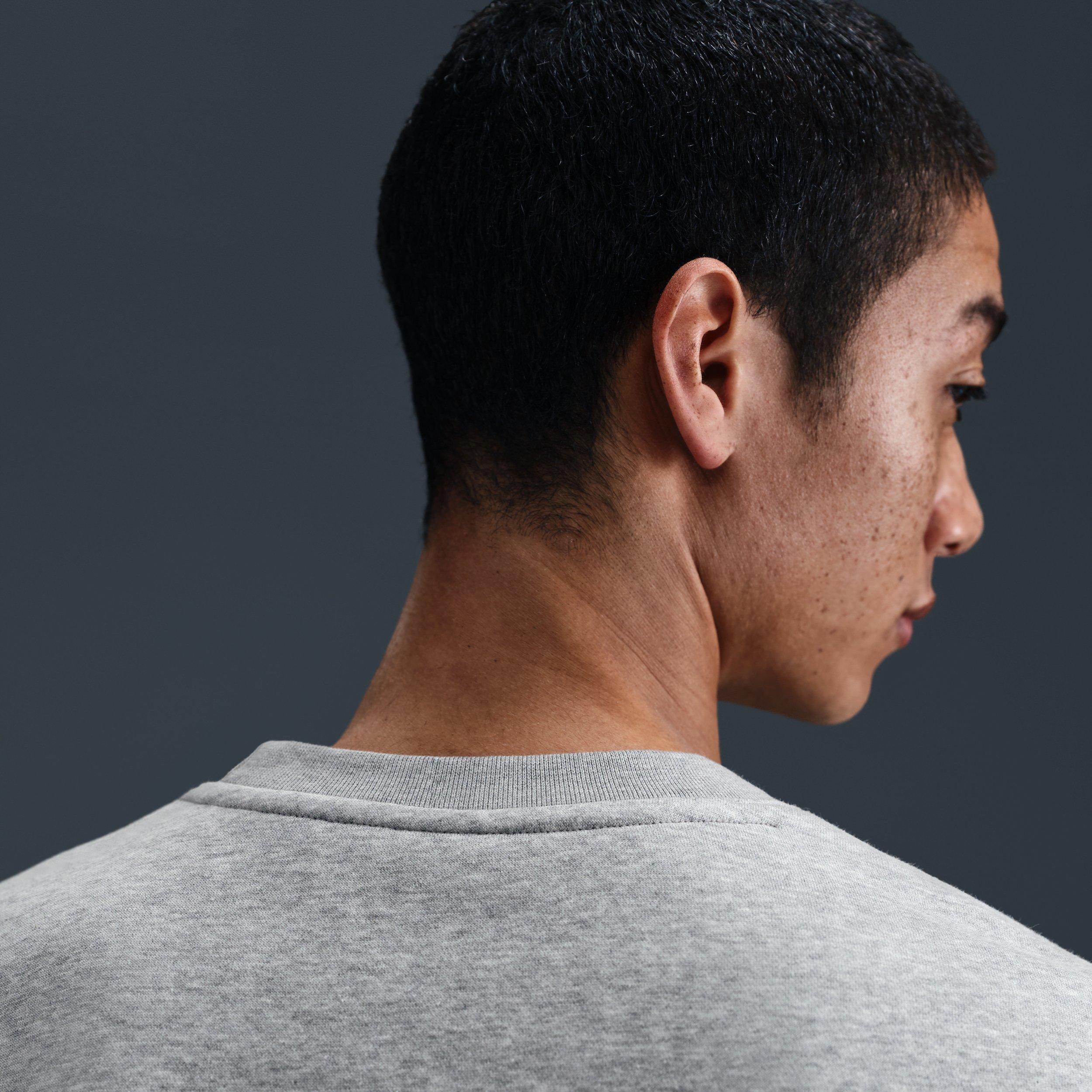 Nike Men's Club BB Fleece Crew - GREY Thumbnail View 4