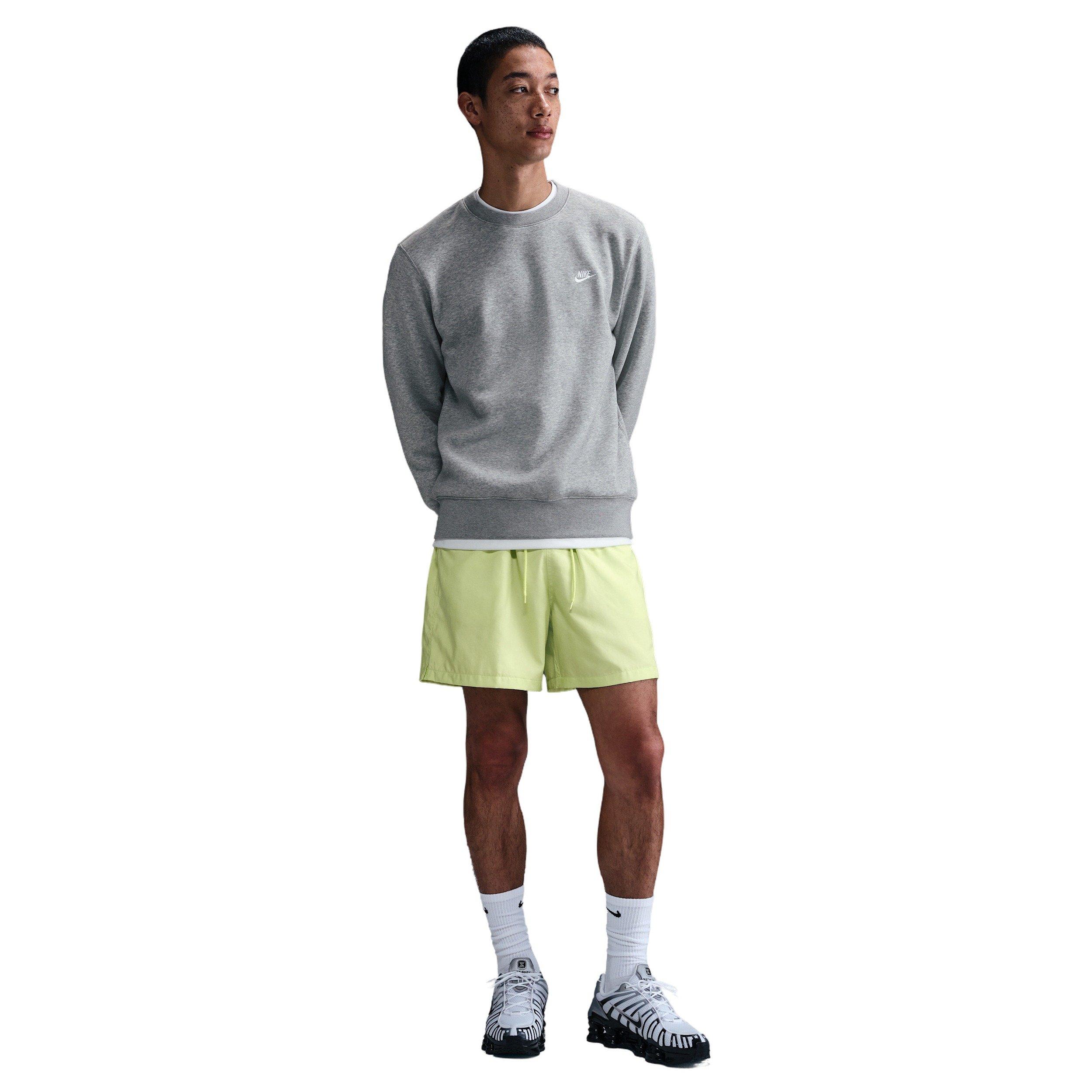 Nike Men's Club BB Fleece Crew - GREY Thumbnail View 1