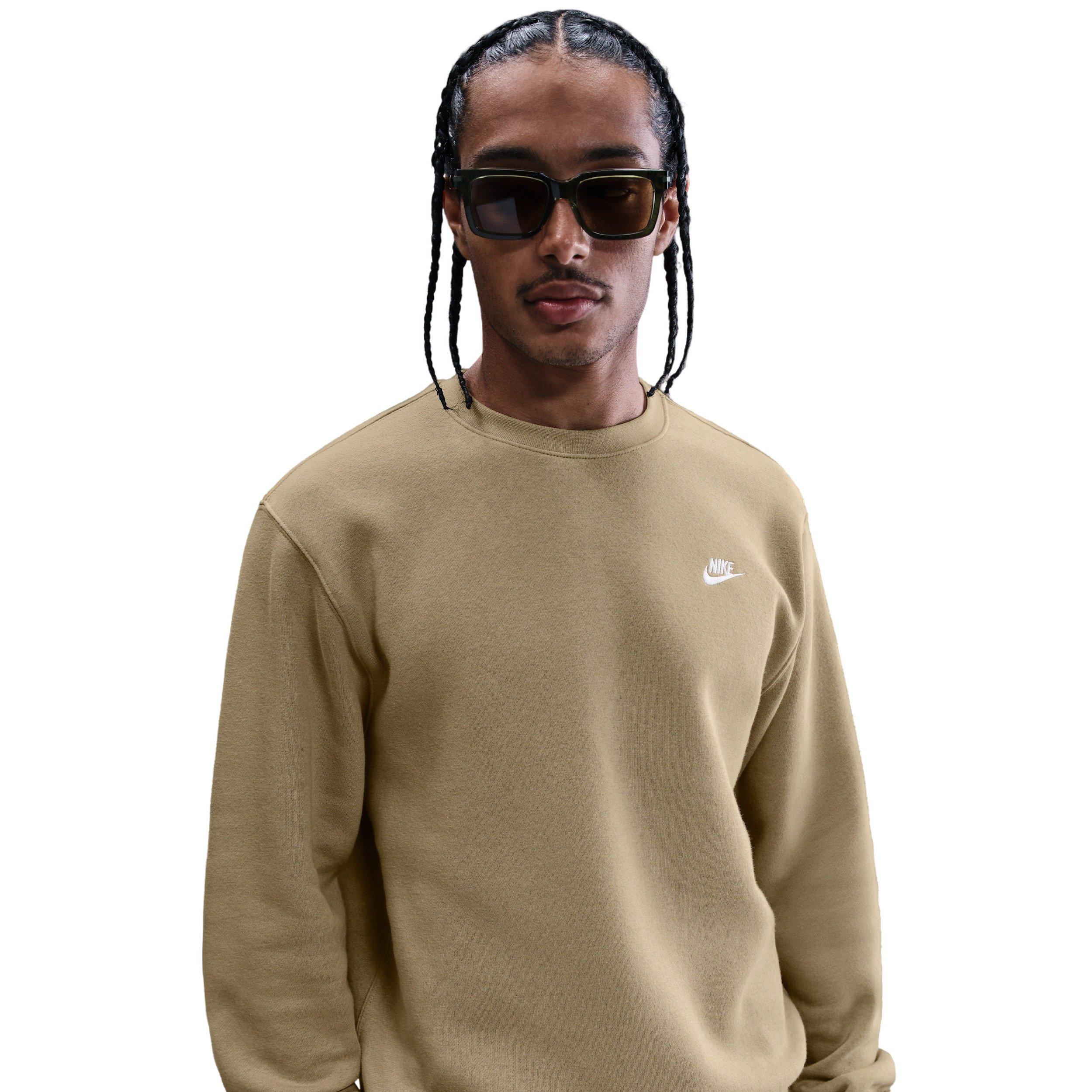 Nike Men's Club BB Fleece Crew - BROWN Thumbnail View 1