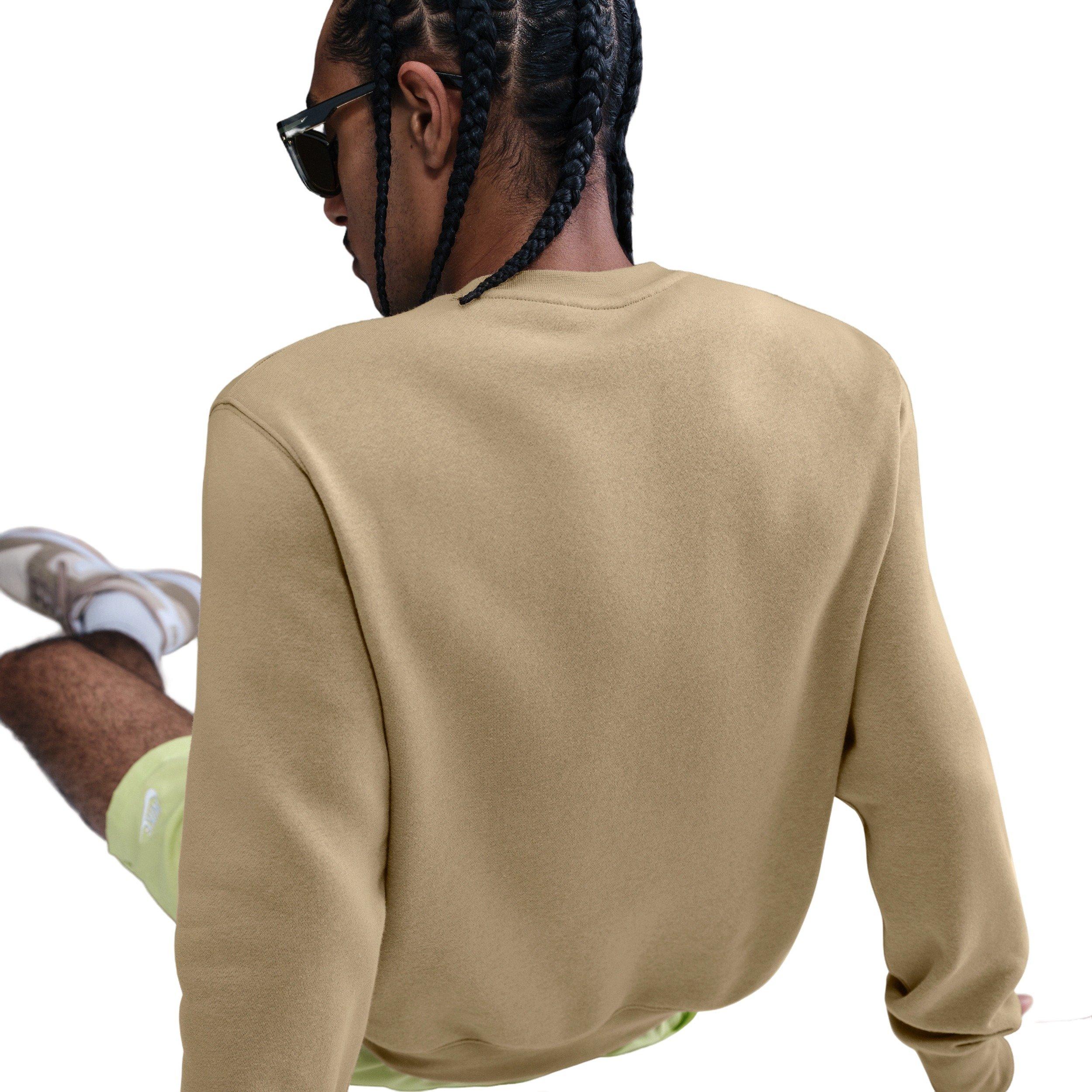 Nike Men's Club BB Fleece Crew - BROWN Thumbnail View 2