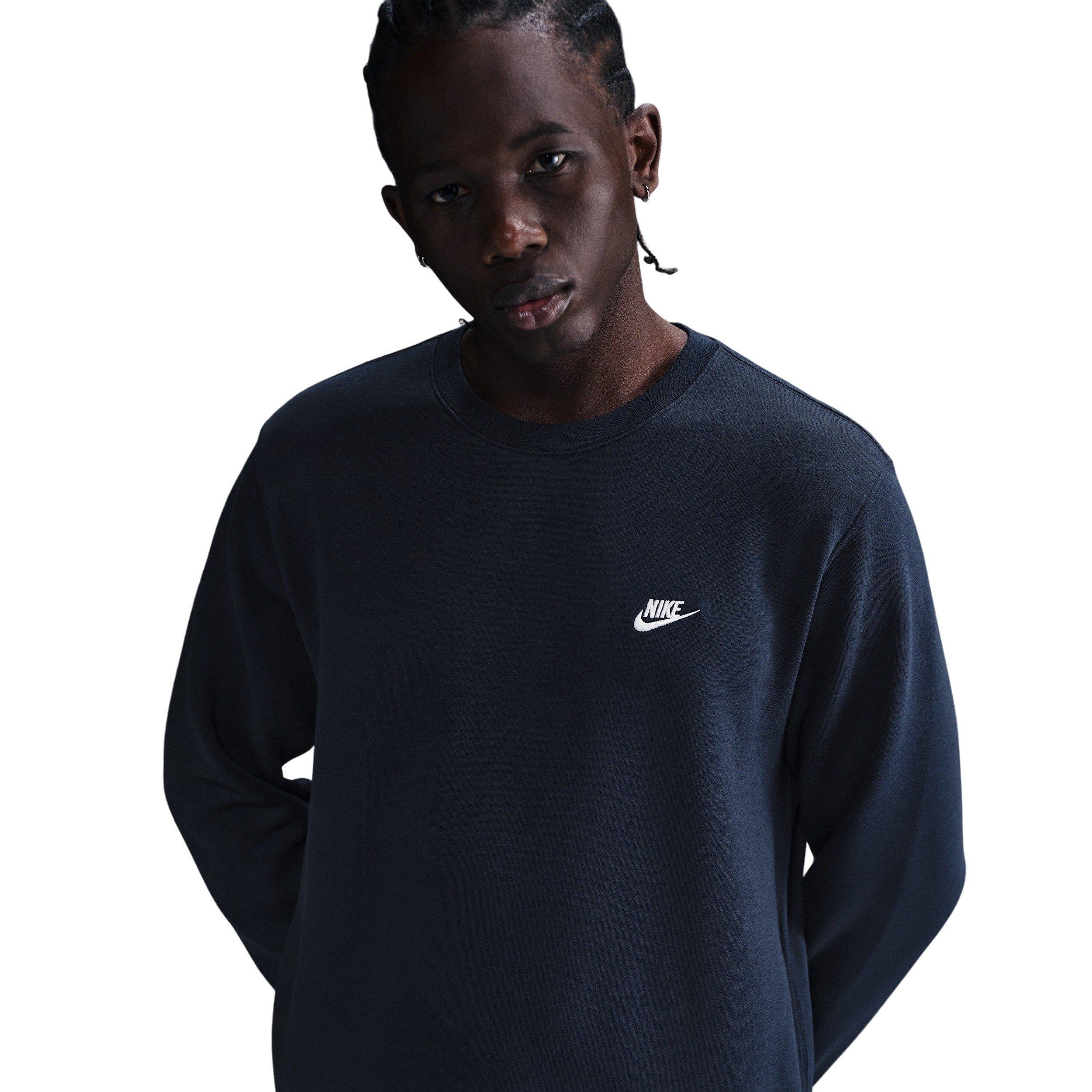 Nike Men's Club BB Fleece Crew - BLUE Thumbnail View 1