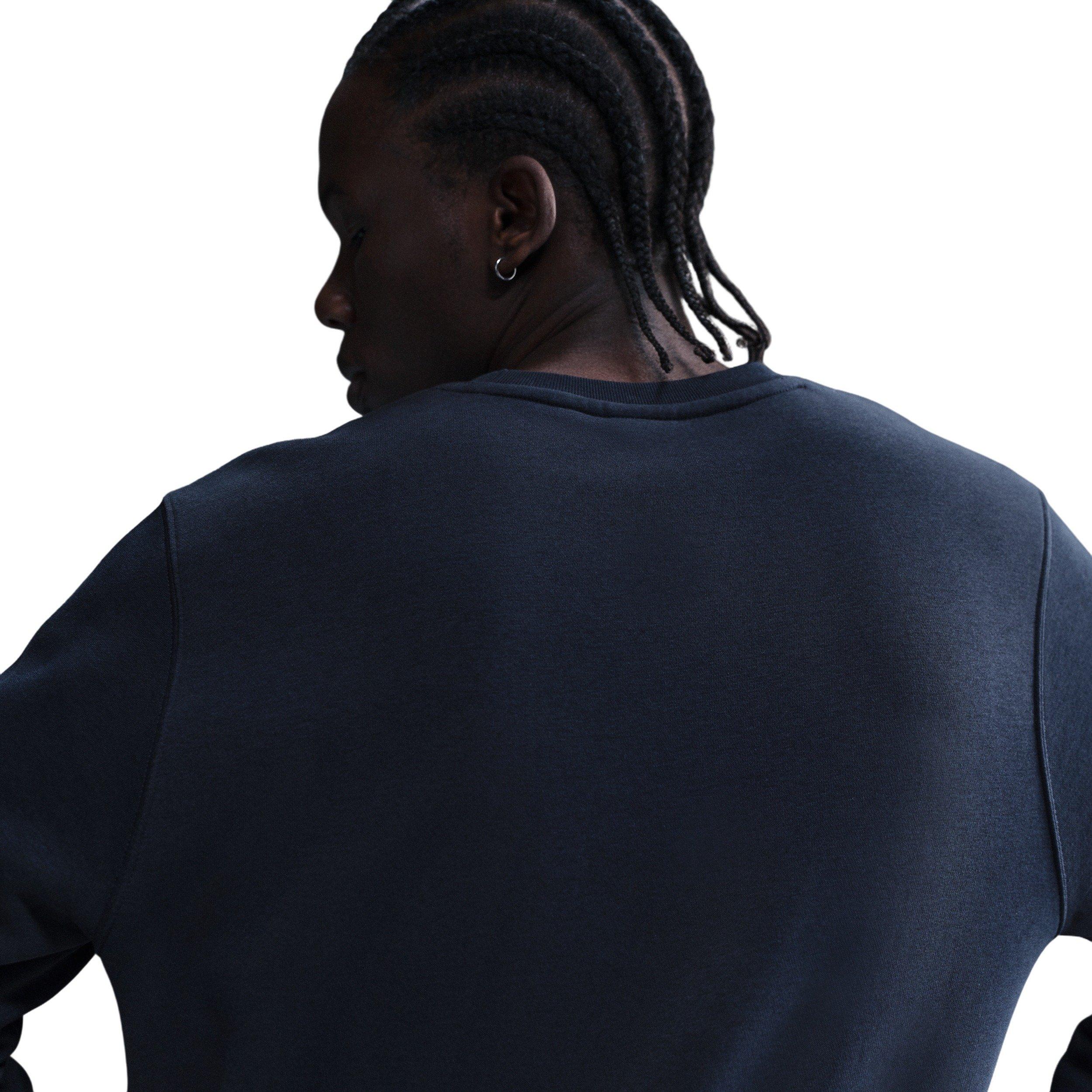 Nike Men's Club BB Fleece Crew - BLUE Thumbnail View 2