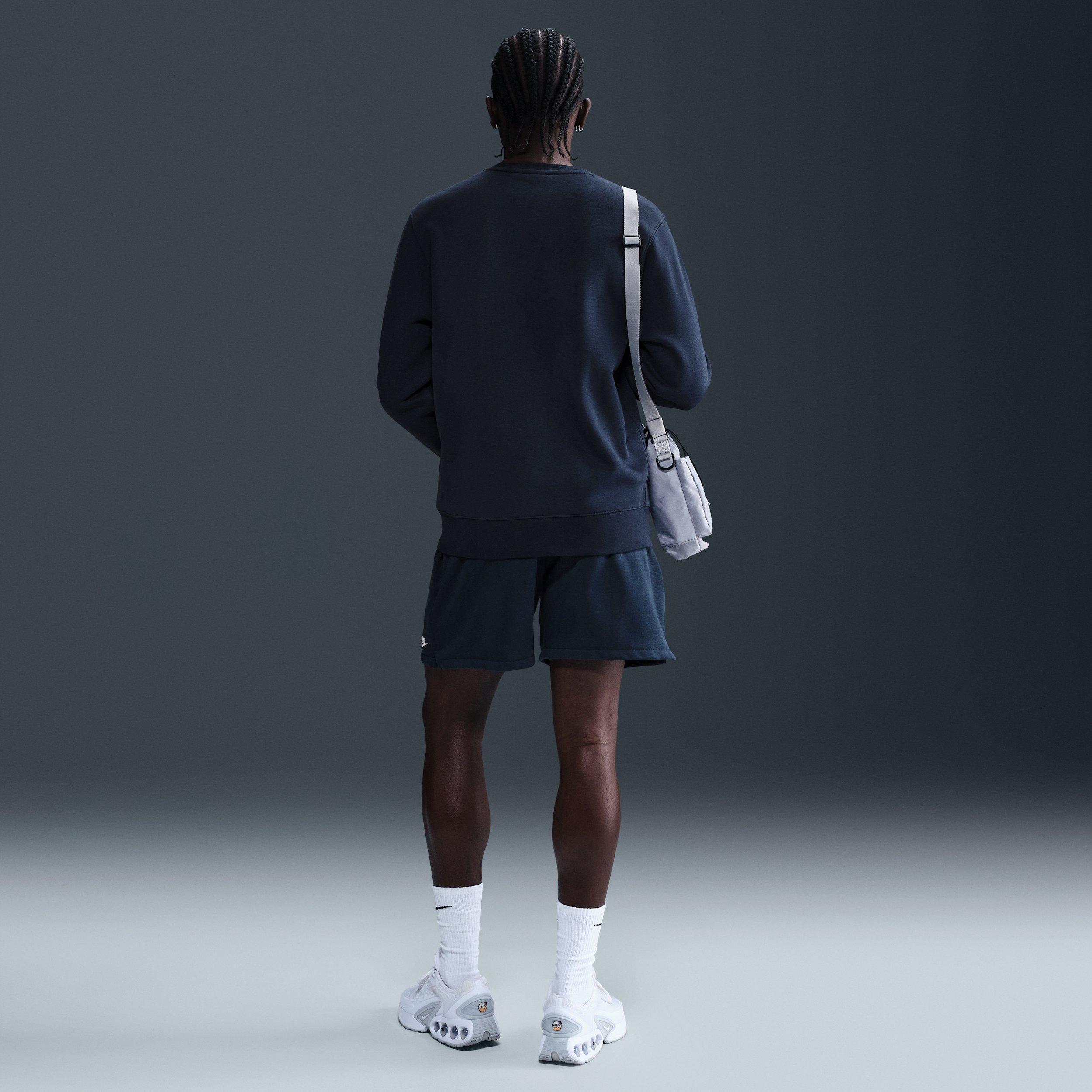 Nike Men's Club BB Fleece Crew - BLUE Thumbnail View 5