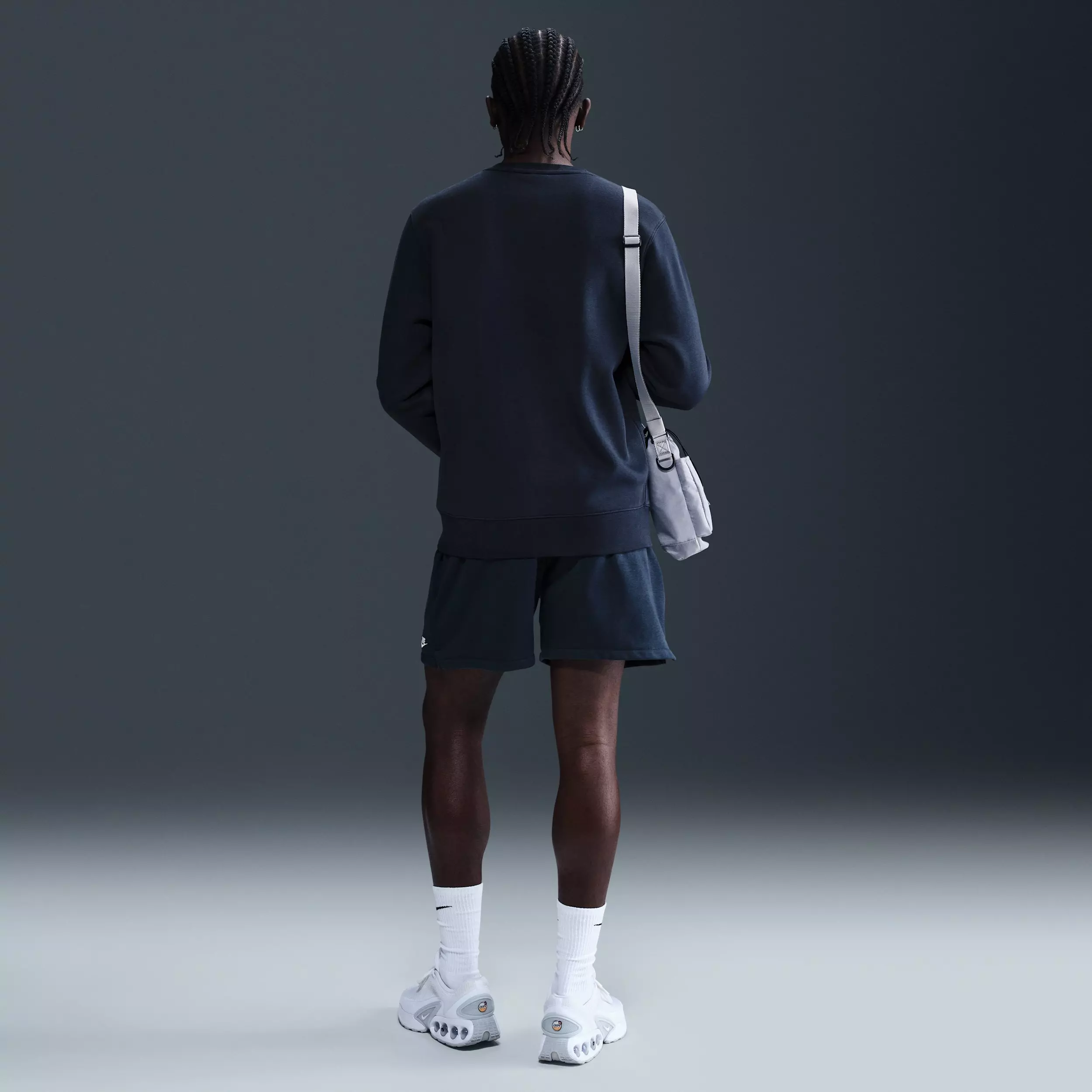 Nike Men's Club BB Fleece Crew - BLUE