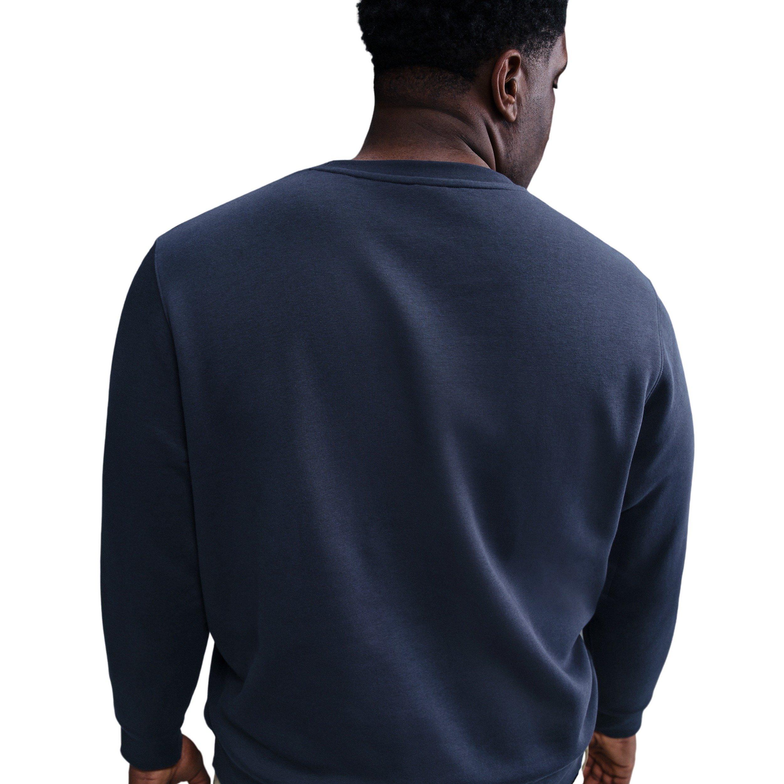 Nike Men's Club BB Fleece Crew - BLUE Thumbnail View 7