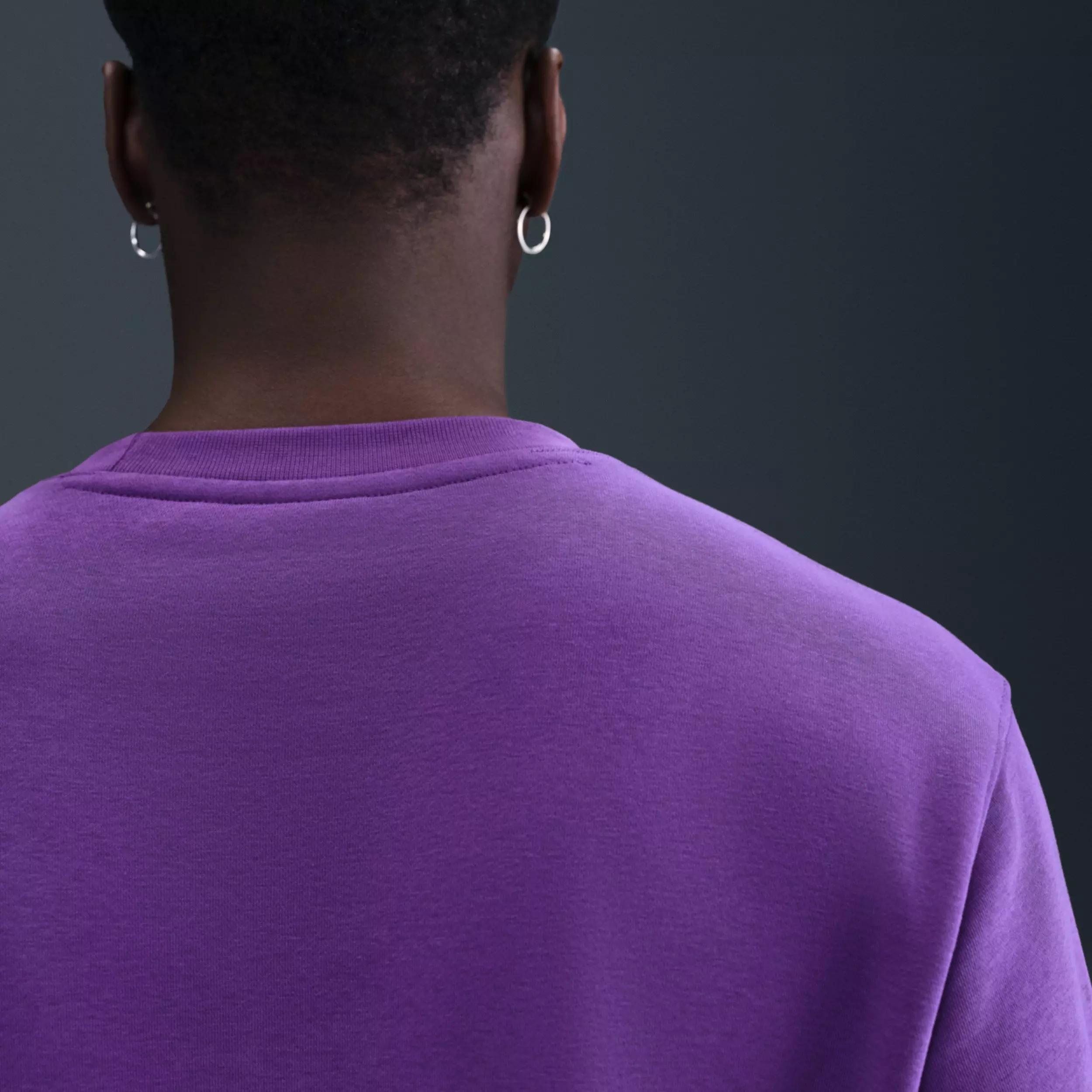 Nike Men's Club BB Fleece Crew - PURPLE