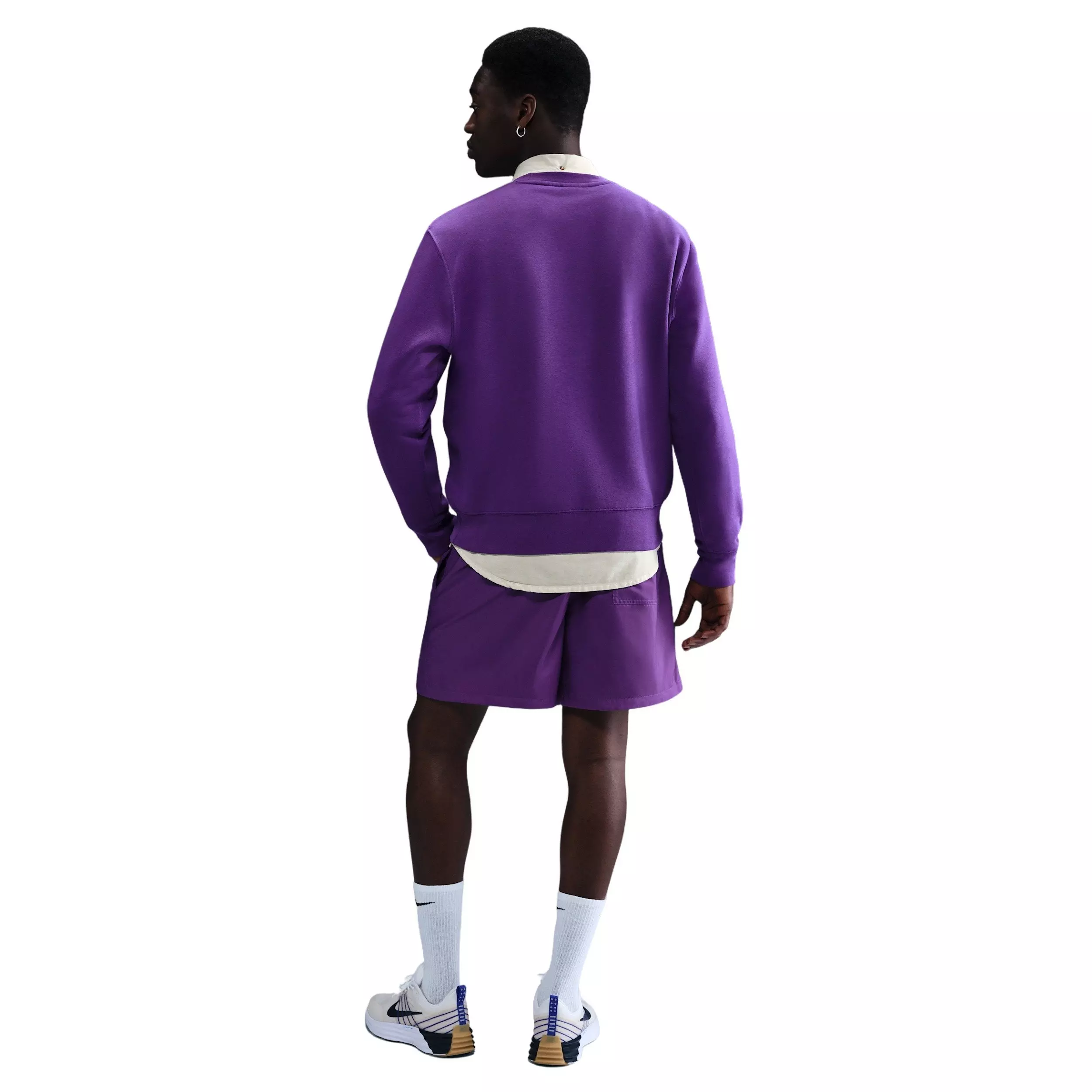 Nike Men's Club BB Fleece Crew - PURPLE