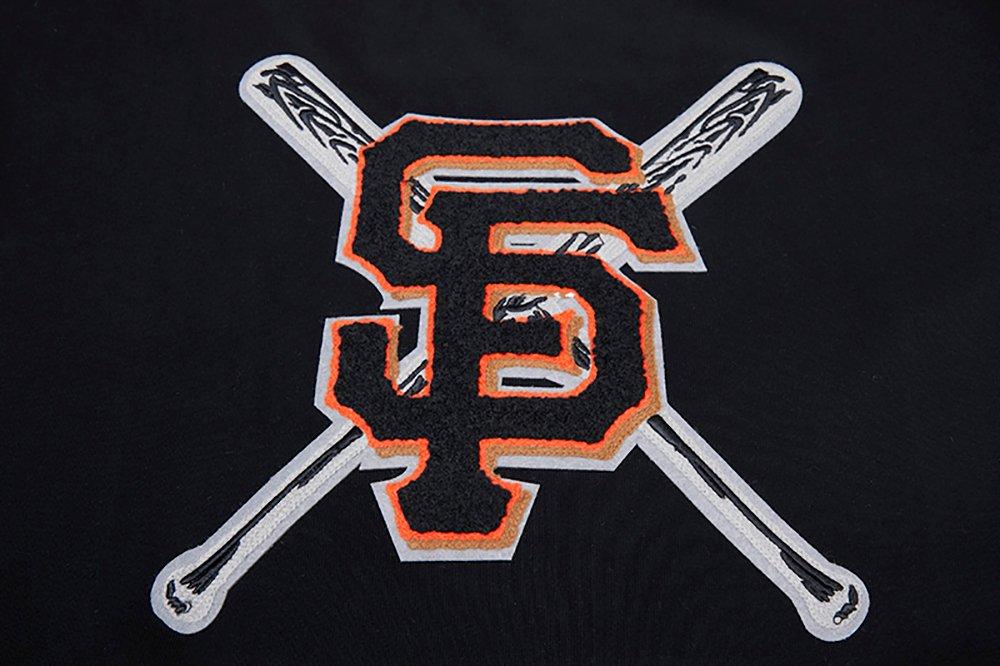 Pro Standard Women's MLB San Francisco Giants Mashup Rib Fleece Crewneck - Black/Orange - BLACK/ORANGE Thumbnail View 5