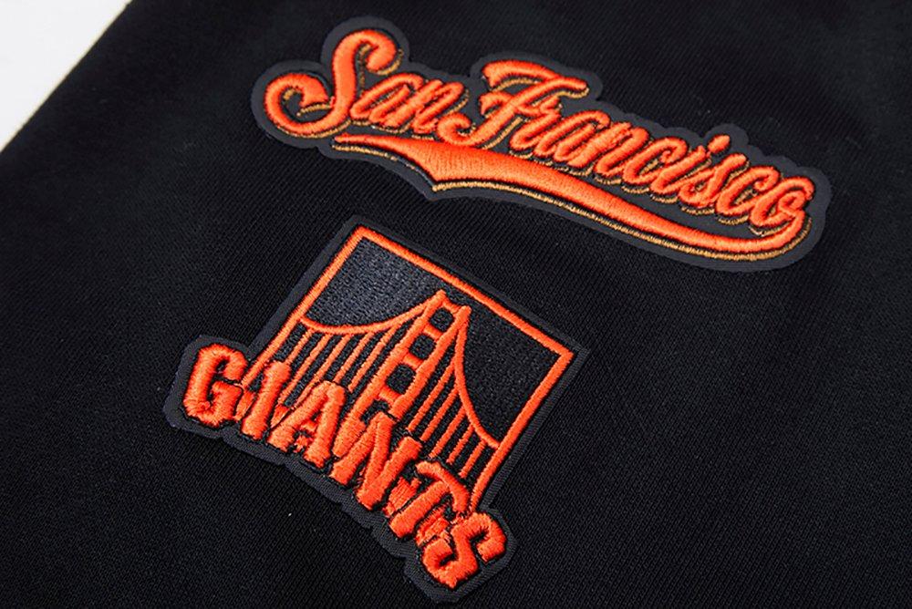 Pro Standard Women's MLB San Francisco Giants Mashup Rib Fleece Crewneck -Black/Orange - BLACK/ORANGE Thumbnail View 6