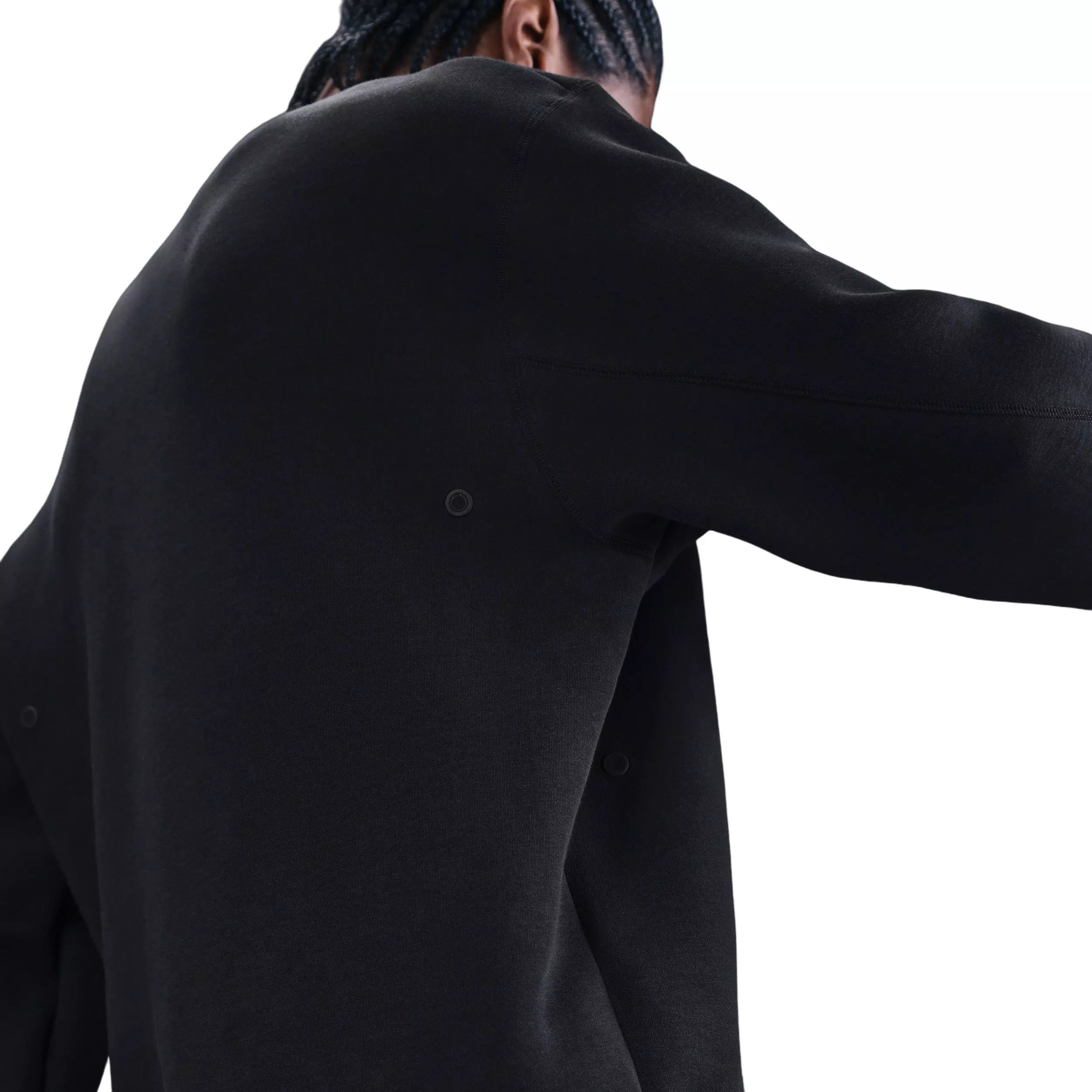 Nike Men's Tech Fleece Loose Fit Crew - Black - BLACK