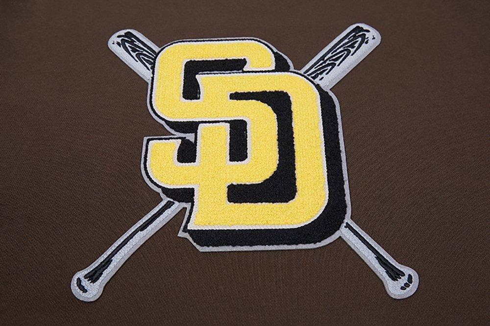 Pro Standard Women's MLB San Diego PadresTEAM Mashup Rib Fleece Crewneck -Brown - BROWN Thumbnail View 5