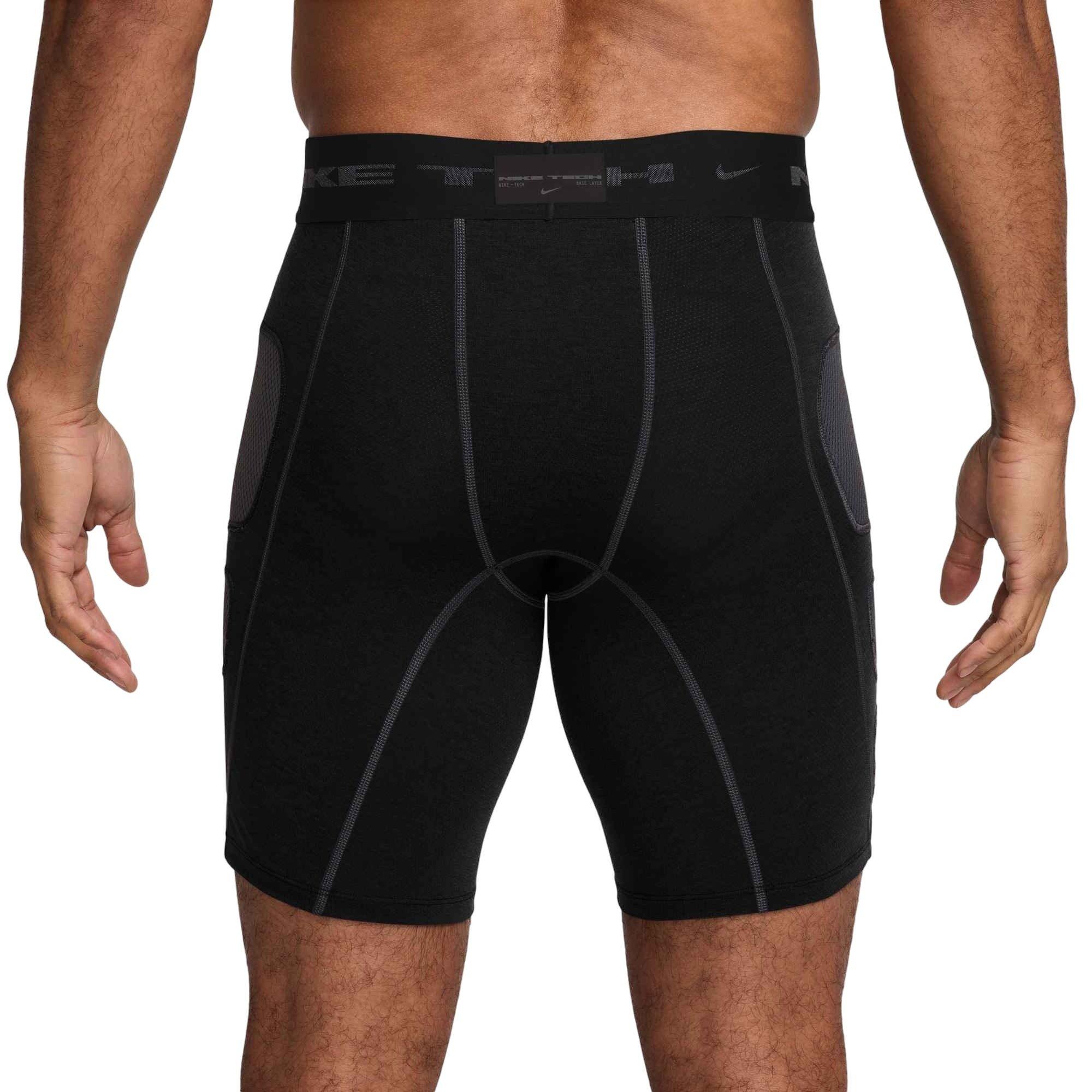 Nike Men's Tech Dri-FIT Base Layer Short - BLACK Thumbnail View 2