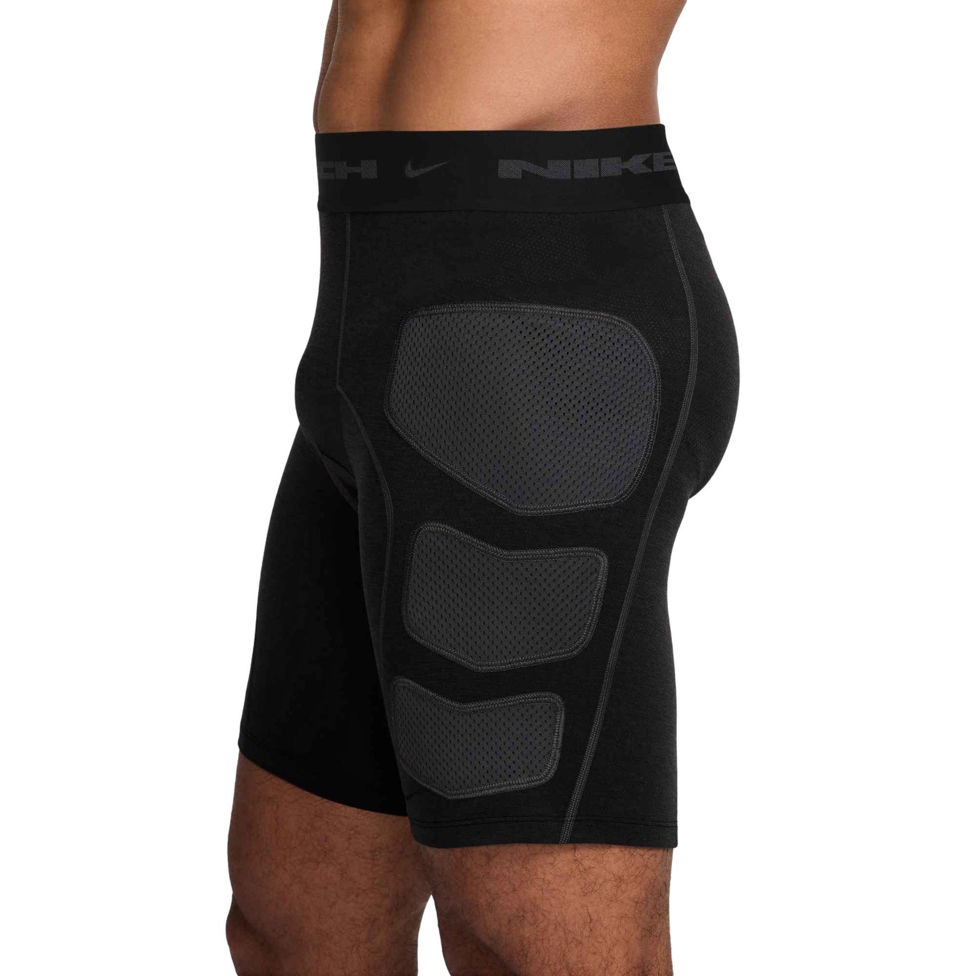 Nike Men's Tech Dri-FIT Base Layer Short - BLACK Thumbnail View 3