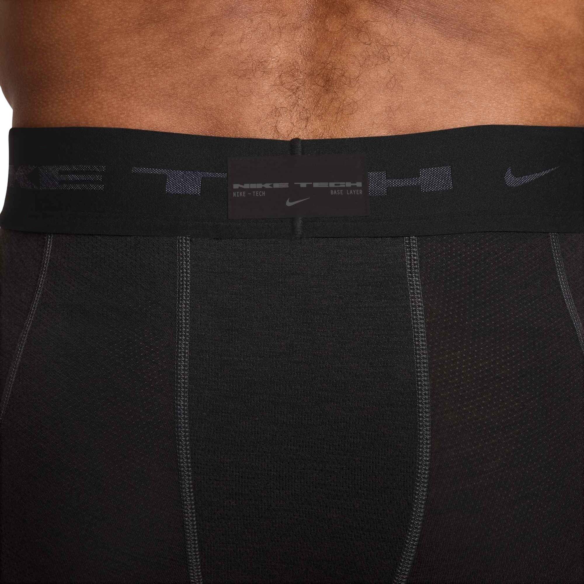 Nike Men's Tech Dri-FIT Base Layer Short - BLACK Thumbnail View 4