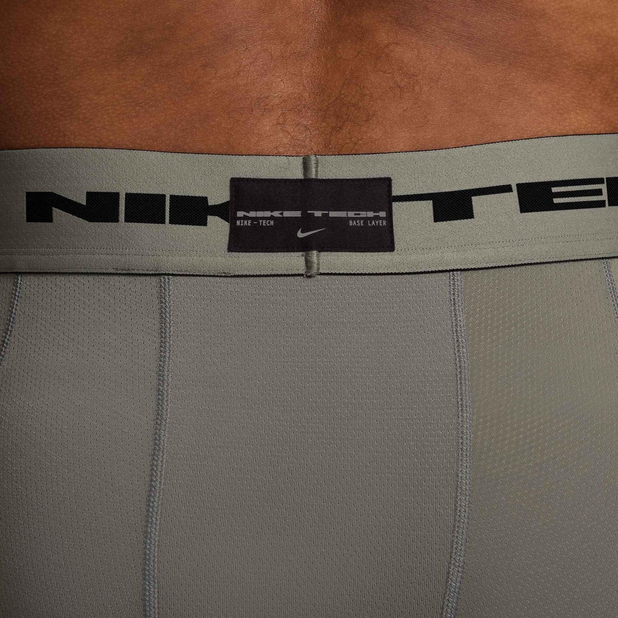 Nike Men's Tech Dri-FIT Base Layer Short - GREEN Thumbnail View 4