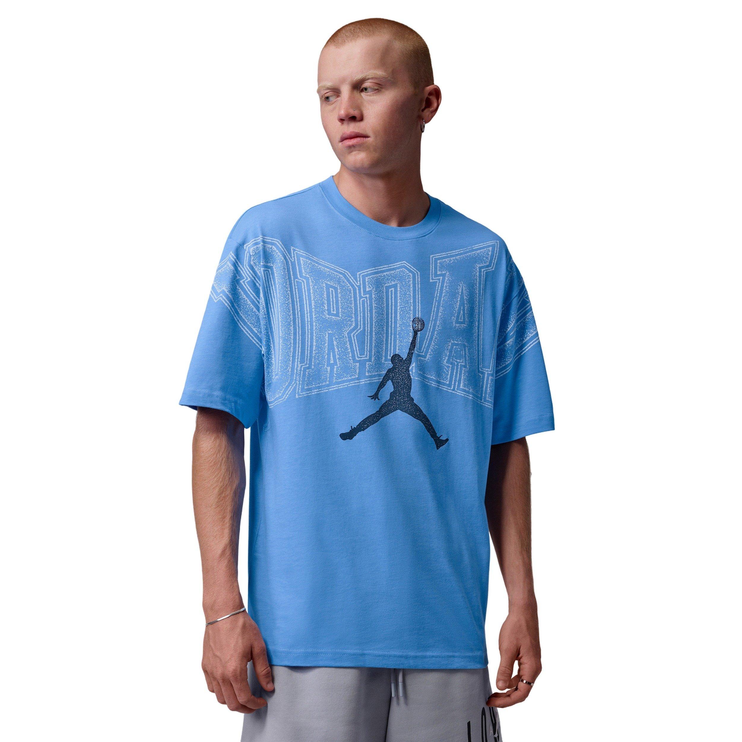 Jordan Men's New Stretch Graphic T-Shirt - Blue - BLUE Thumbnail View 1