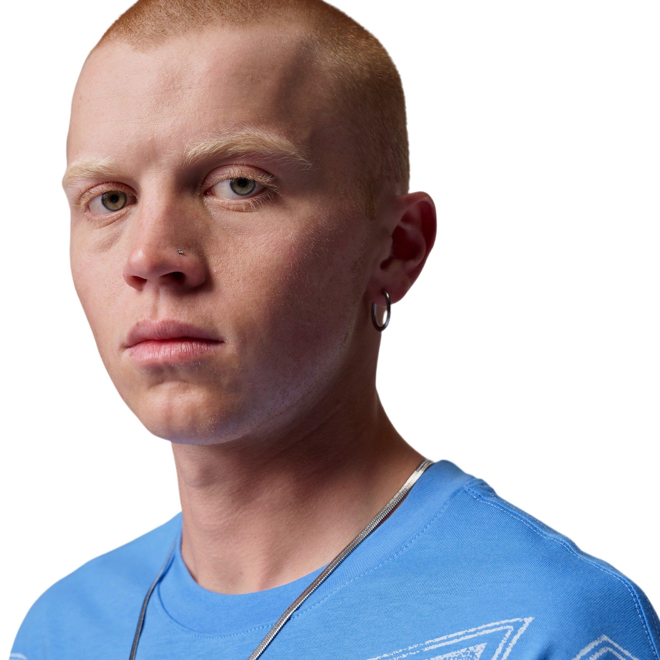 Jordan Men's New Stretch Graphic T-Shirt - Blue - BLUE Thumbnail View 3