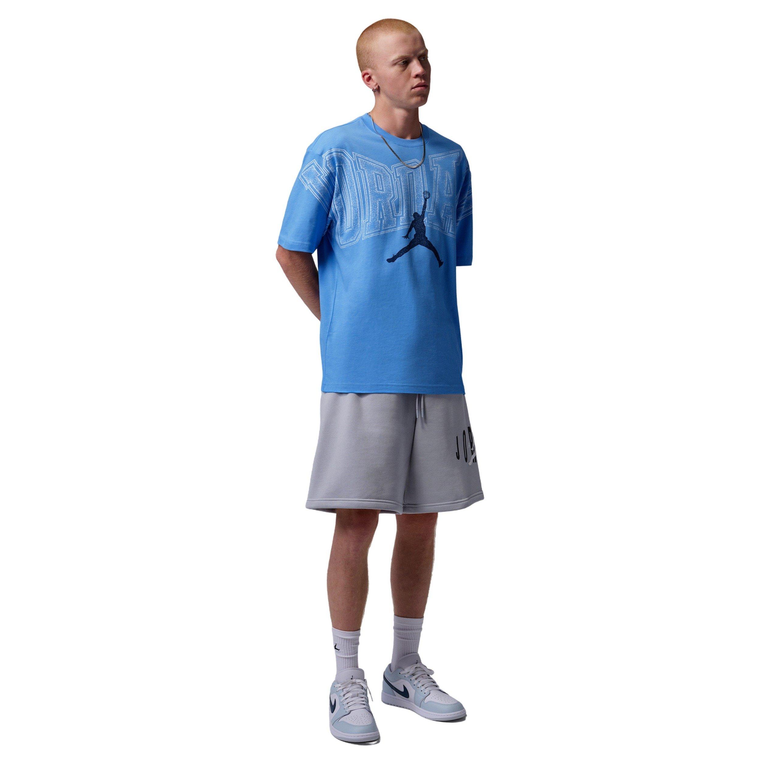 Jordan Men's New Stretch Graphic T-Shirt - Blue - BLUE Thumbnail View 5