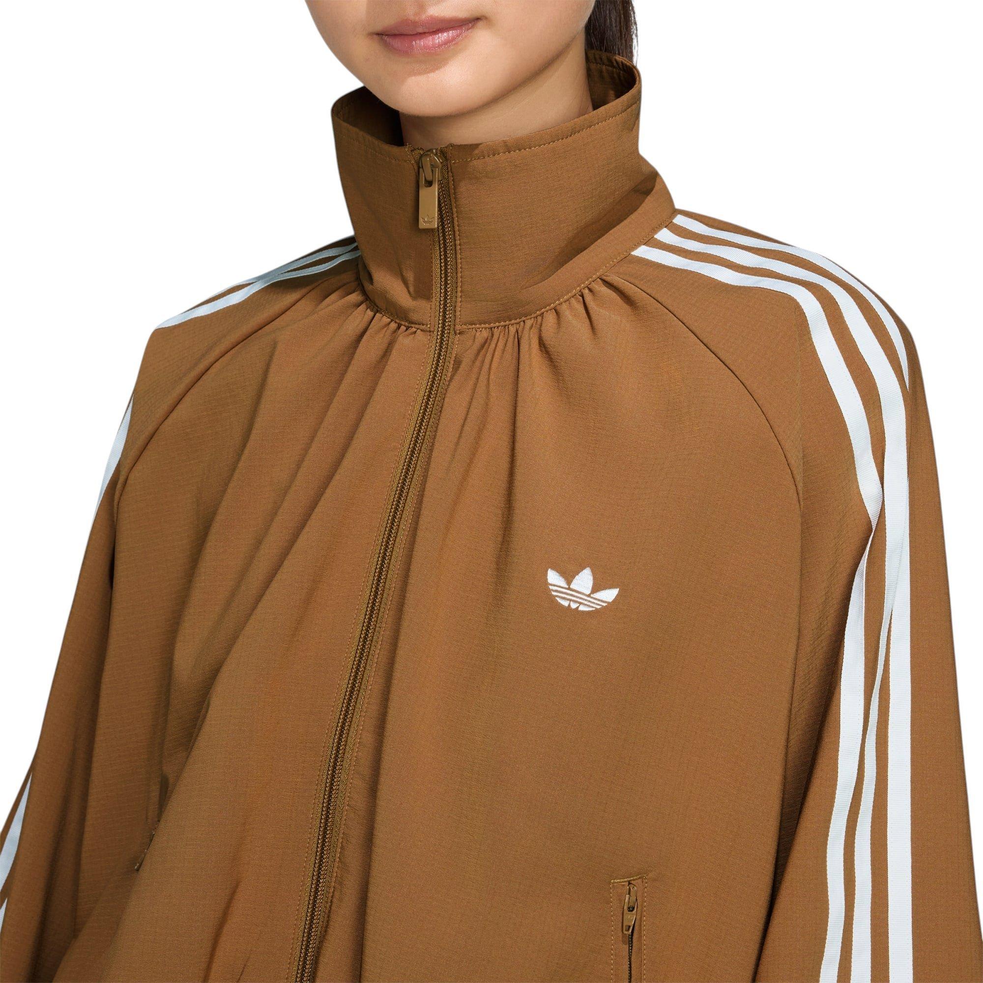 adidas Originals Women's Blousy Oversized Track Top - Brown - BROWN