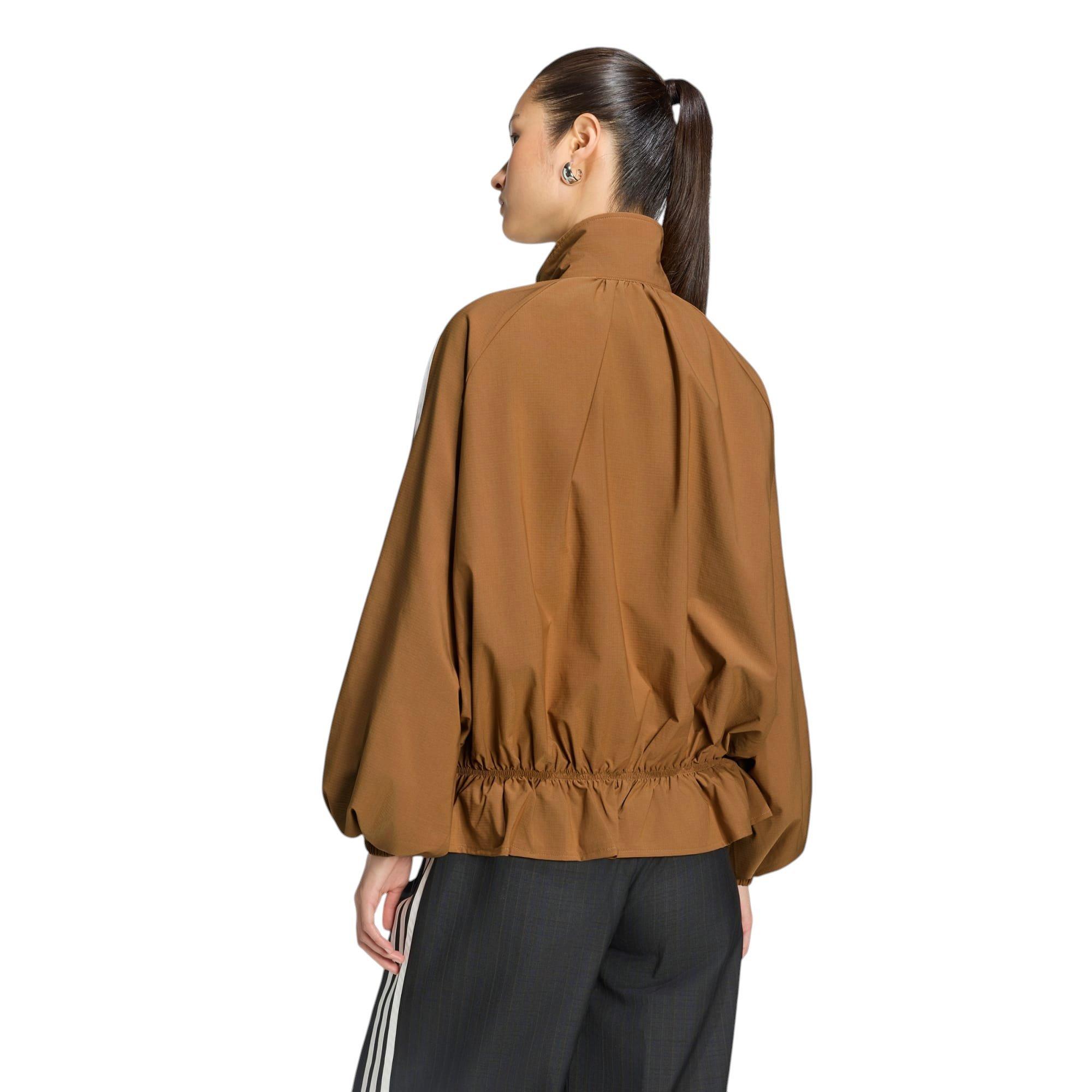 adidas Originals Women's Blousy Oversized Track Top - Brown - BROWN