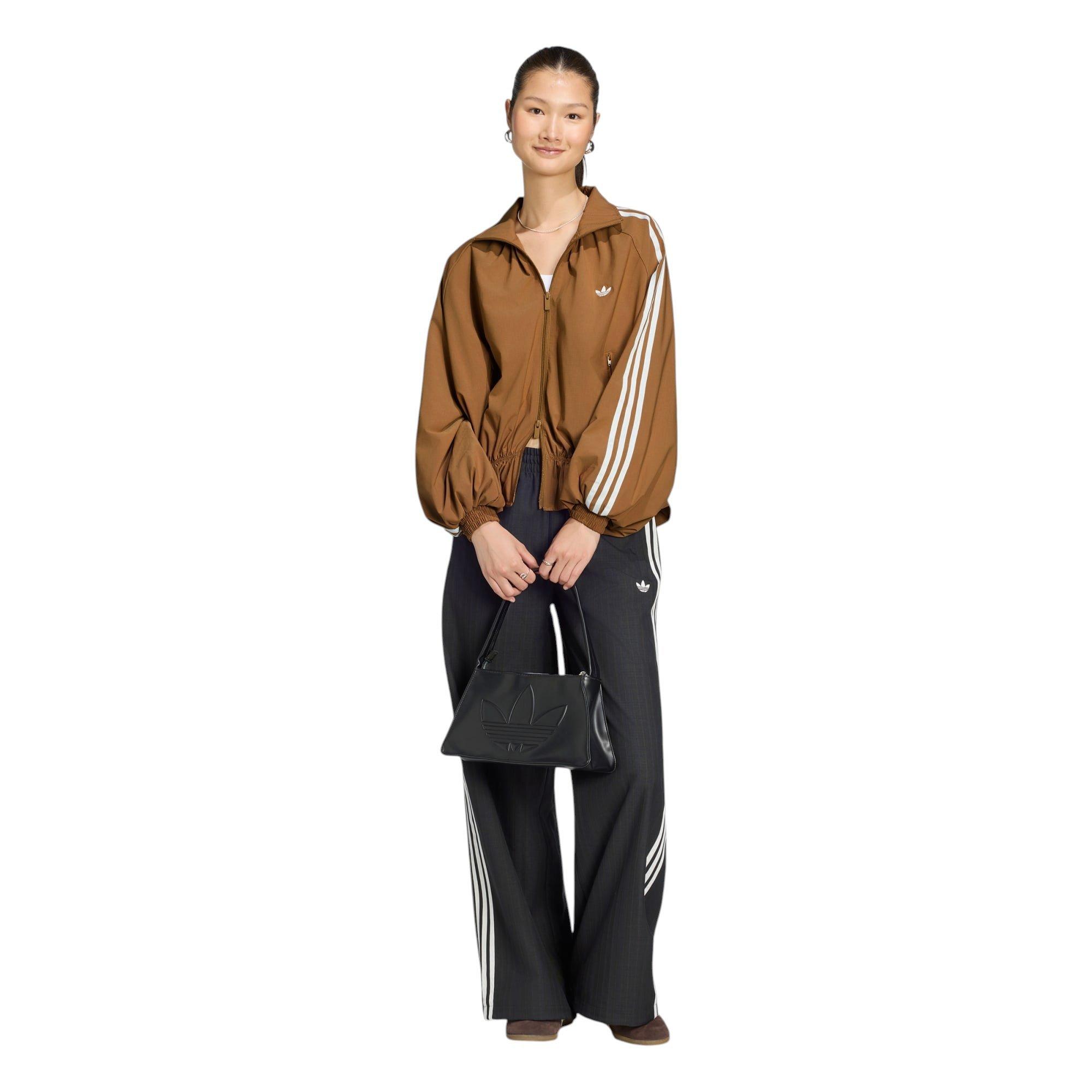 adidas Originals Women's Blousy Oversized Track Top - Brown - BROWN