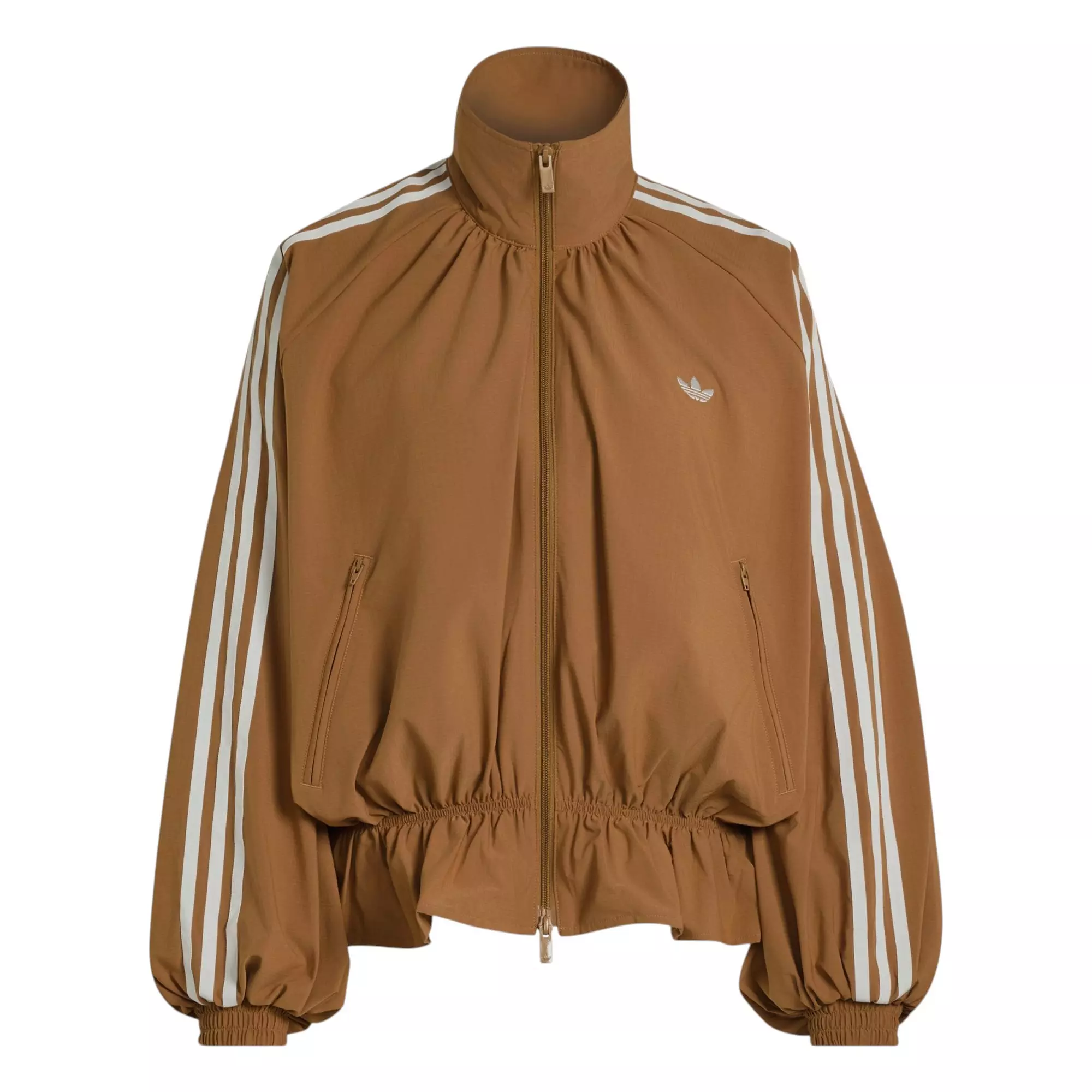adidas Originals Women's Blousy Oversized Track Top - Brown - BROWN