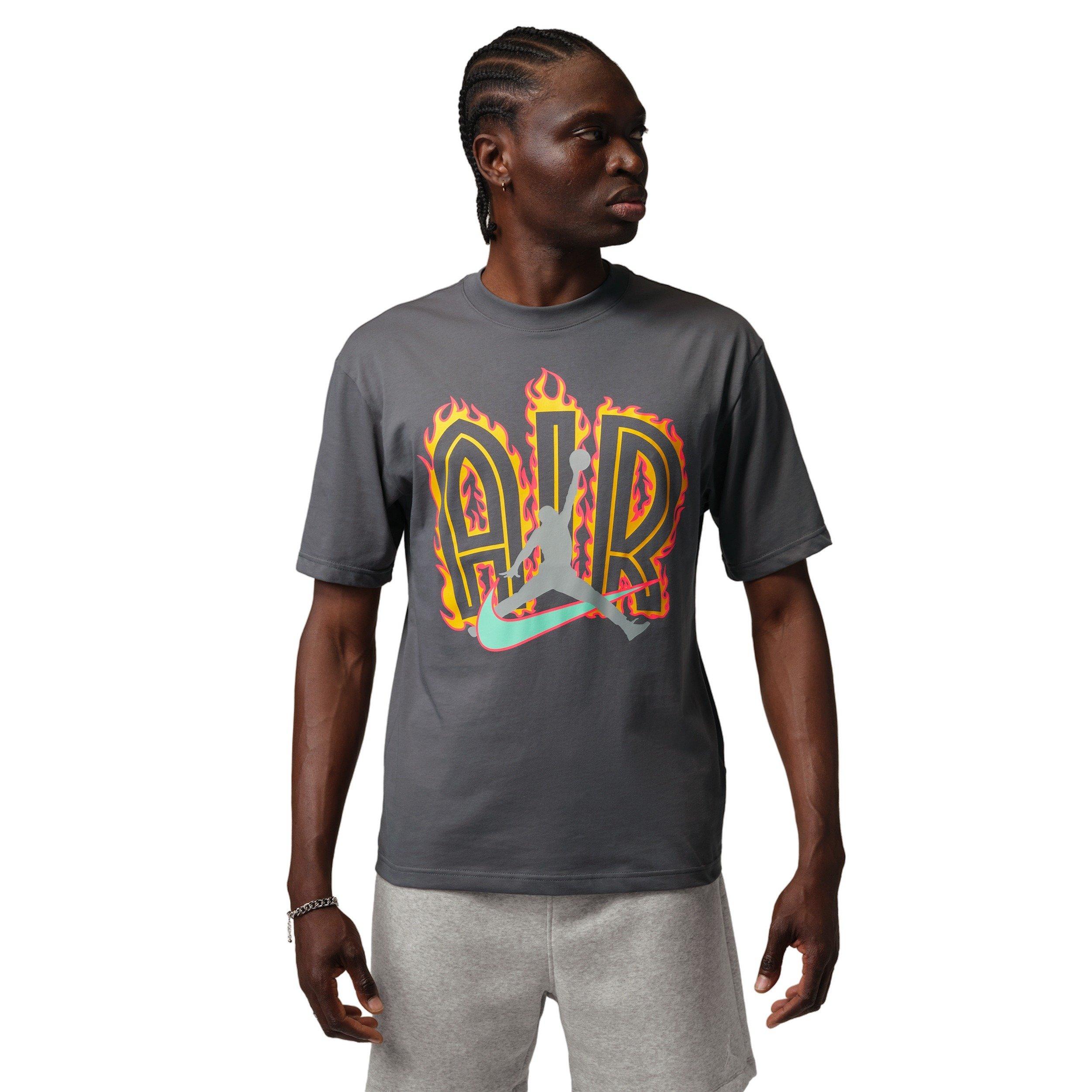 Jordan Men's Air Script Graphic Short-Sleeve T-Shirt - GREY Thumbnail View 1