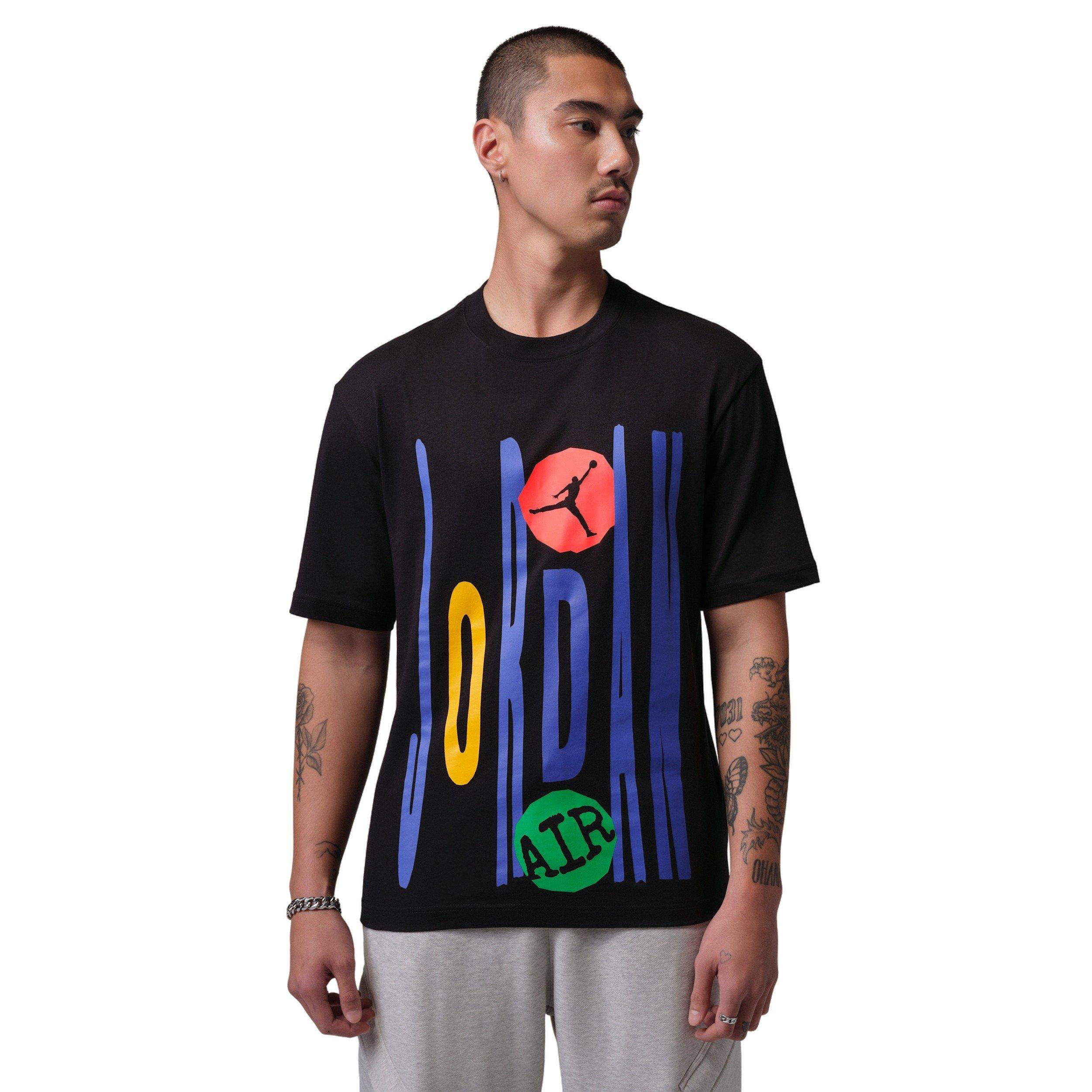 Jordan Men's Technicolor WM Graphic T-Shirt - Black - BLACK Thumbnail View 1