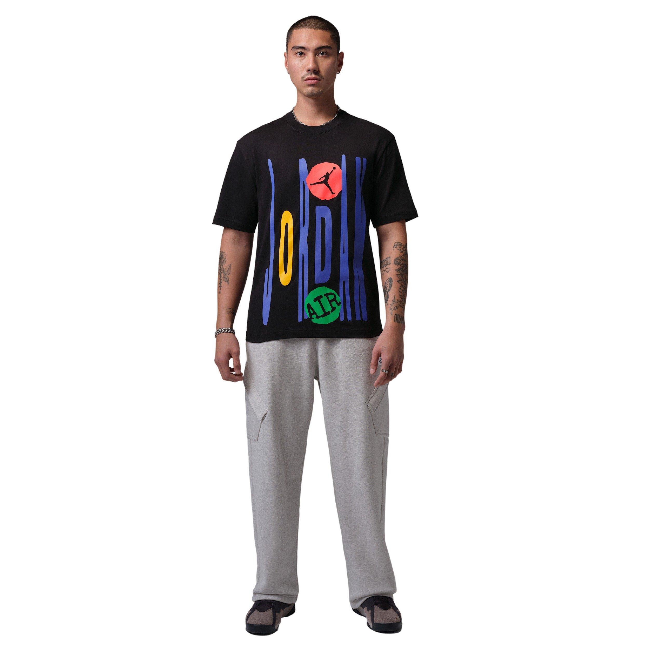 Jordan Men's Technicolor WM Graphic T-Shirt - Black - BLACK Thumbnail View 5