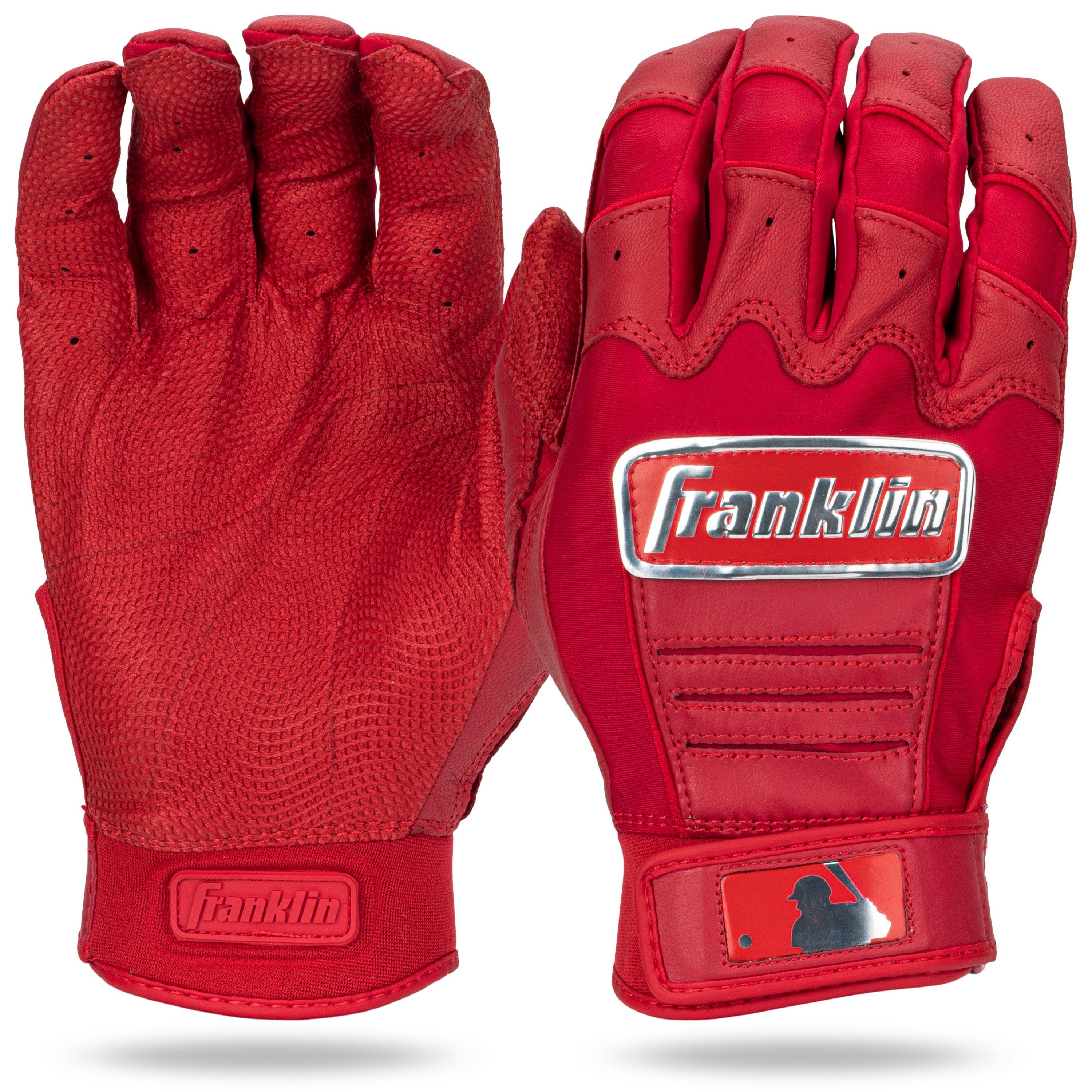 Franklin Youth CFX Pro Chrome Dip Baseball Batting Gloves Red