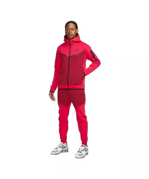 Nike Tech Fleece Hoodie and Pants Lobster Red Fall 2021