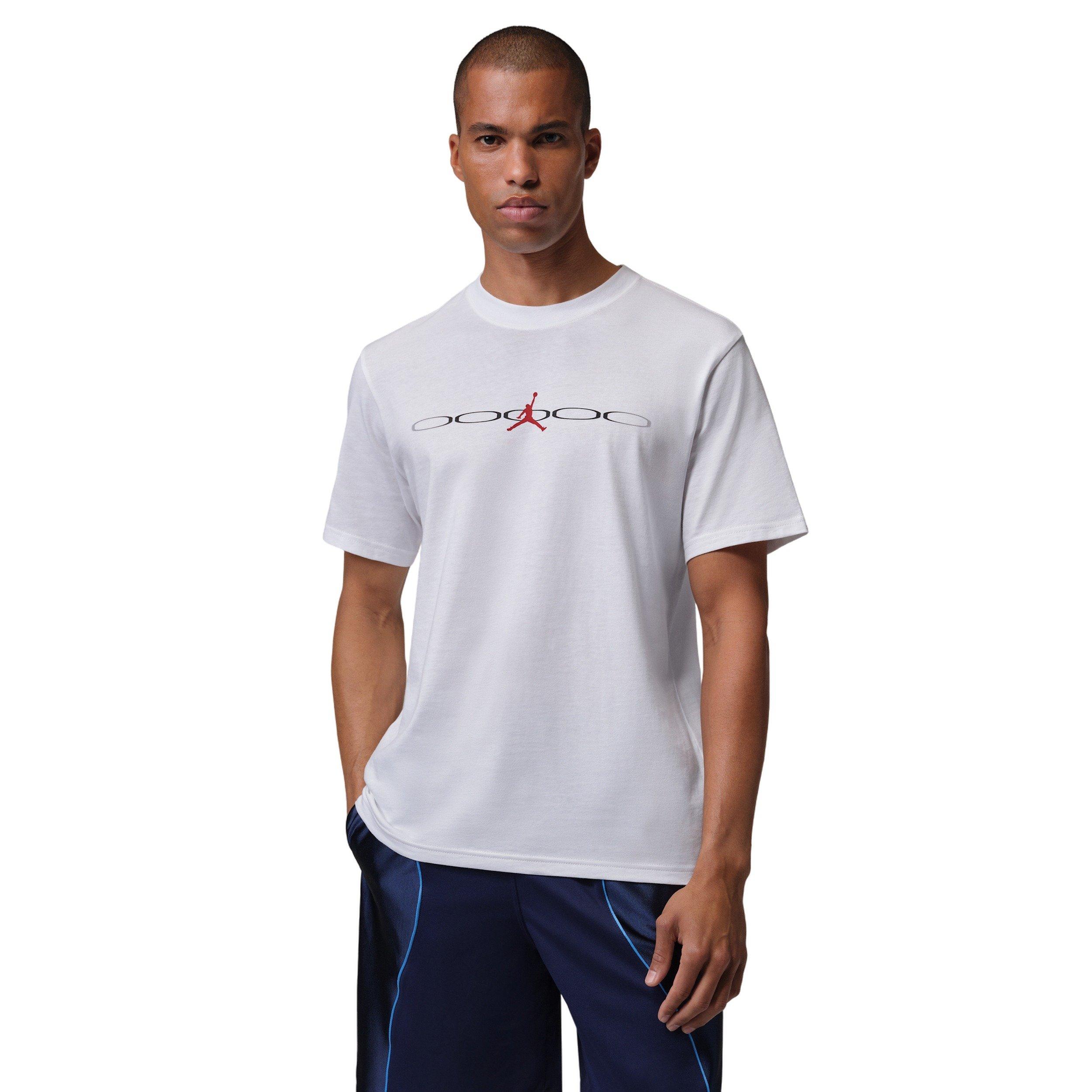 Jordan Men's Sport Dri-FIT Graphic Crew 3 T-Shirt - WHITE Thumbnail View 1