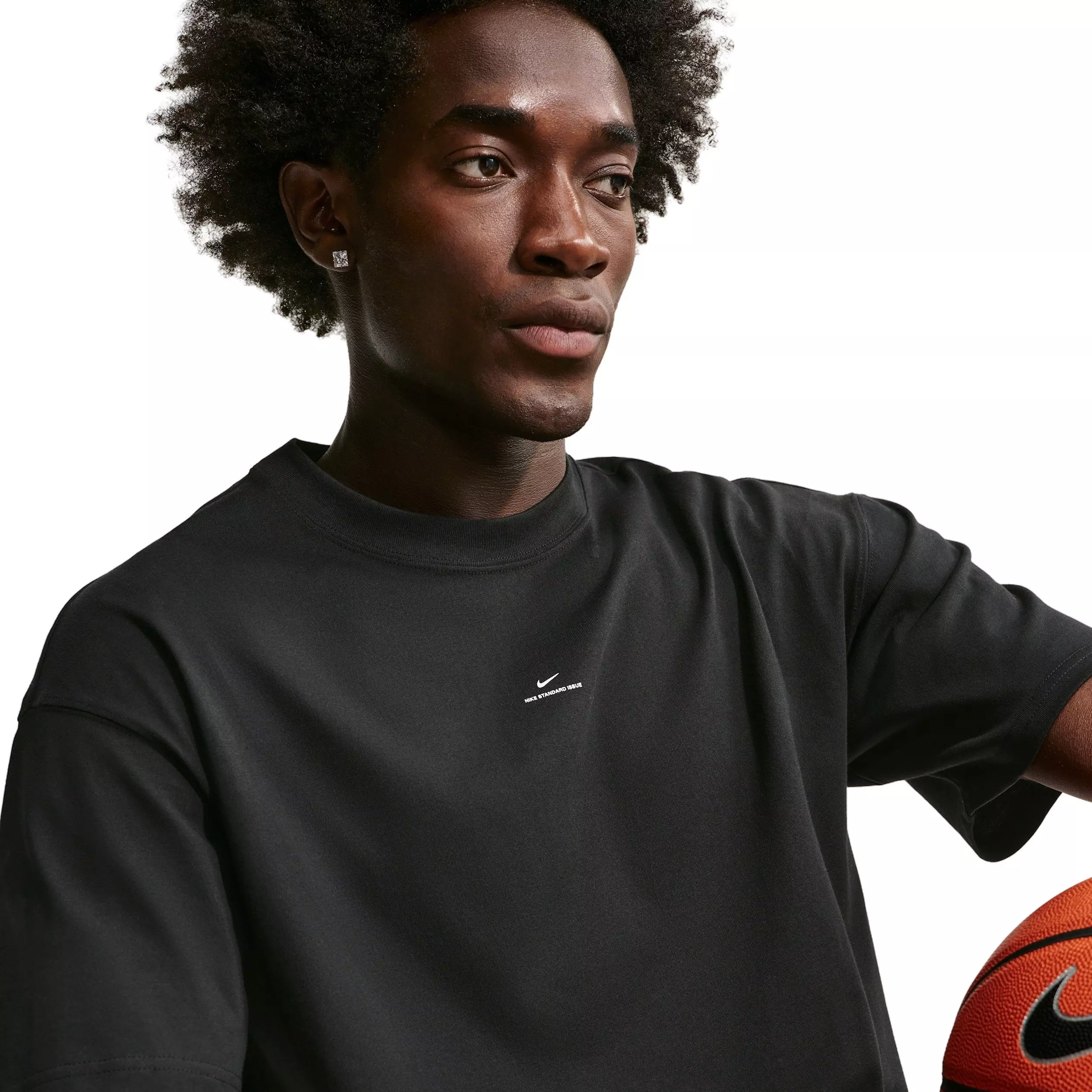 Nike Men's Standard Issue Dri-FIT Short-Sleeve Basketball T-Shirt - Black - BLACK