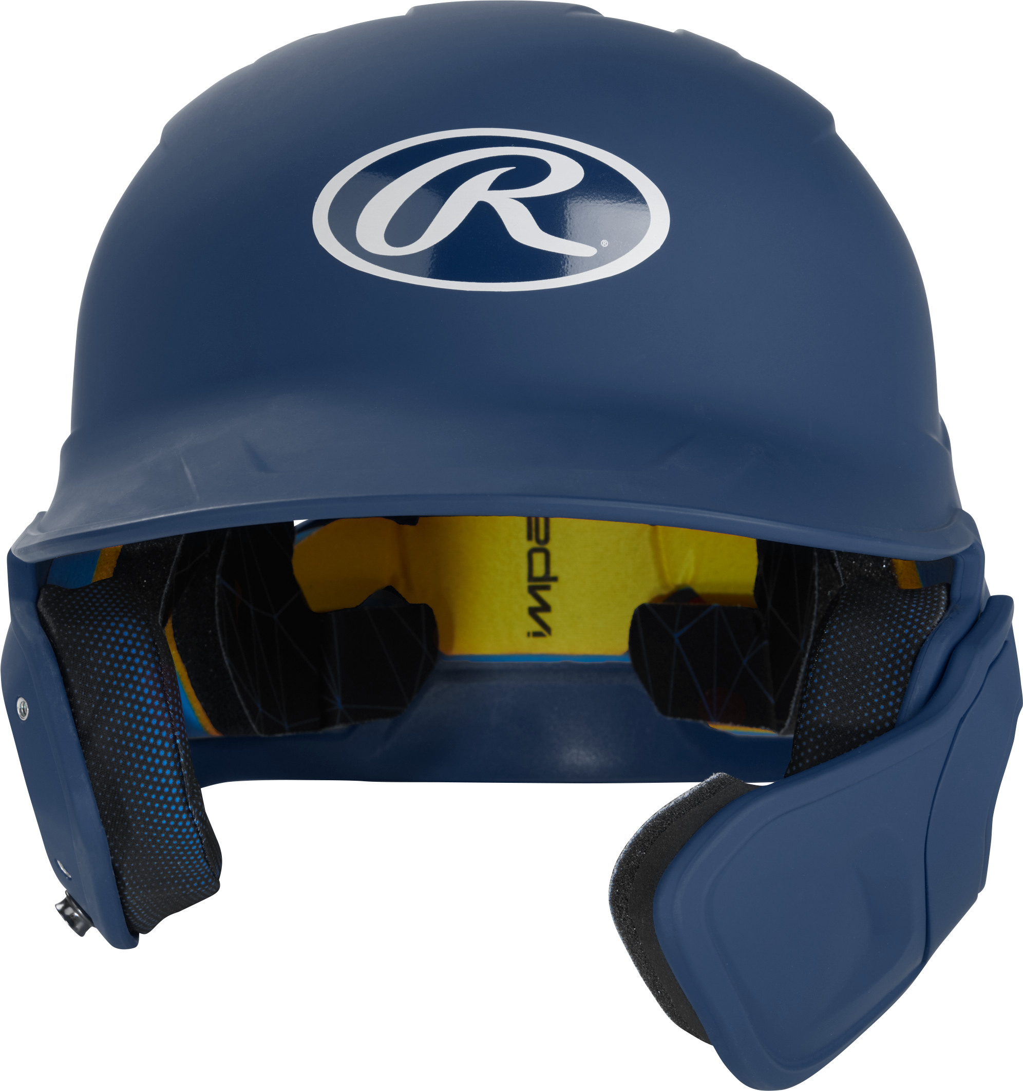 Rawlings Mach One-Tone Batting Helmet w/ Flap - Navy - NAVY Thumbnail View 1