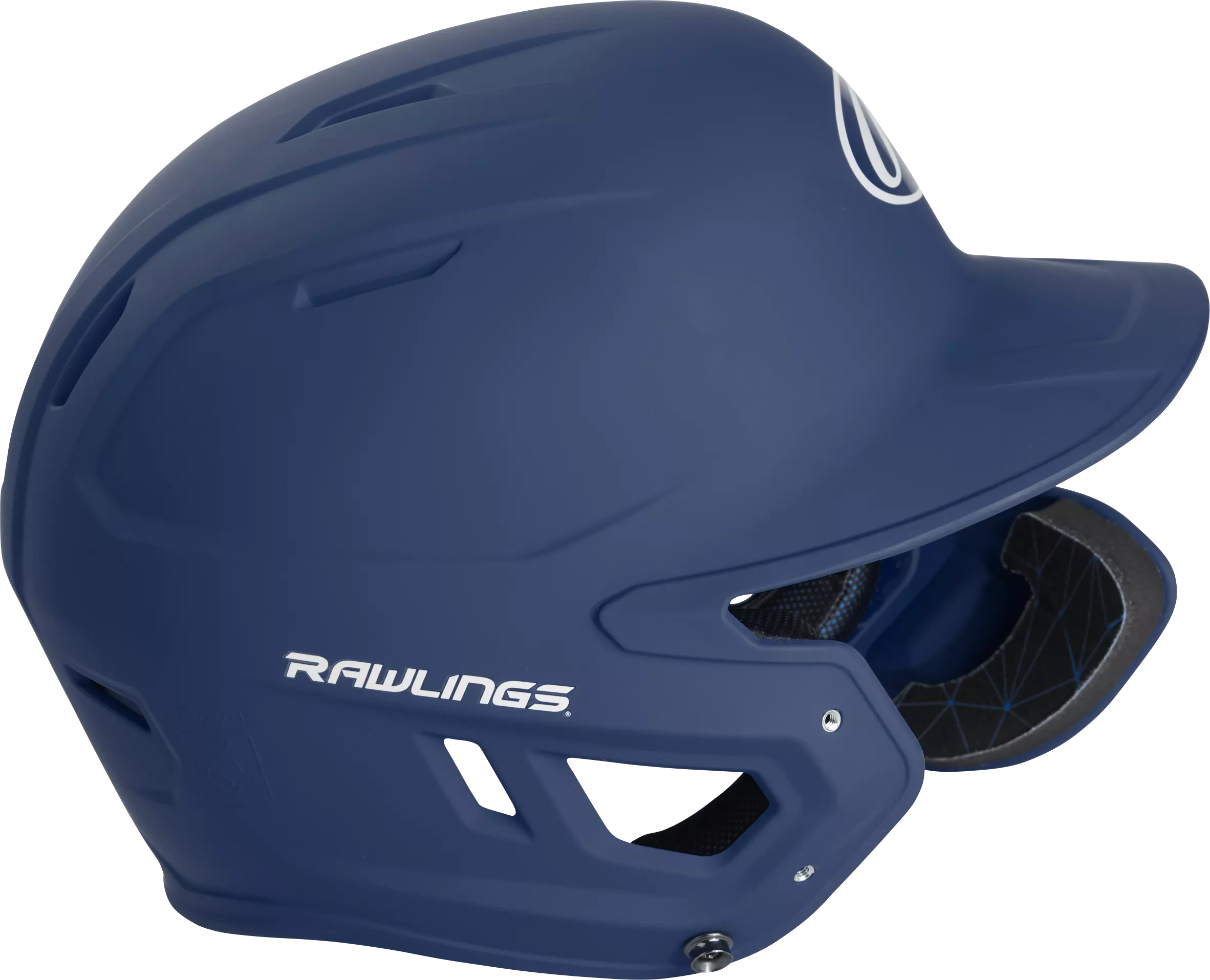Rawlings Mach One-Tone Batting Helmet w/ Flap - Navy - NAVY