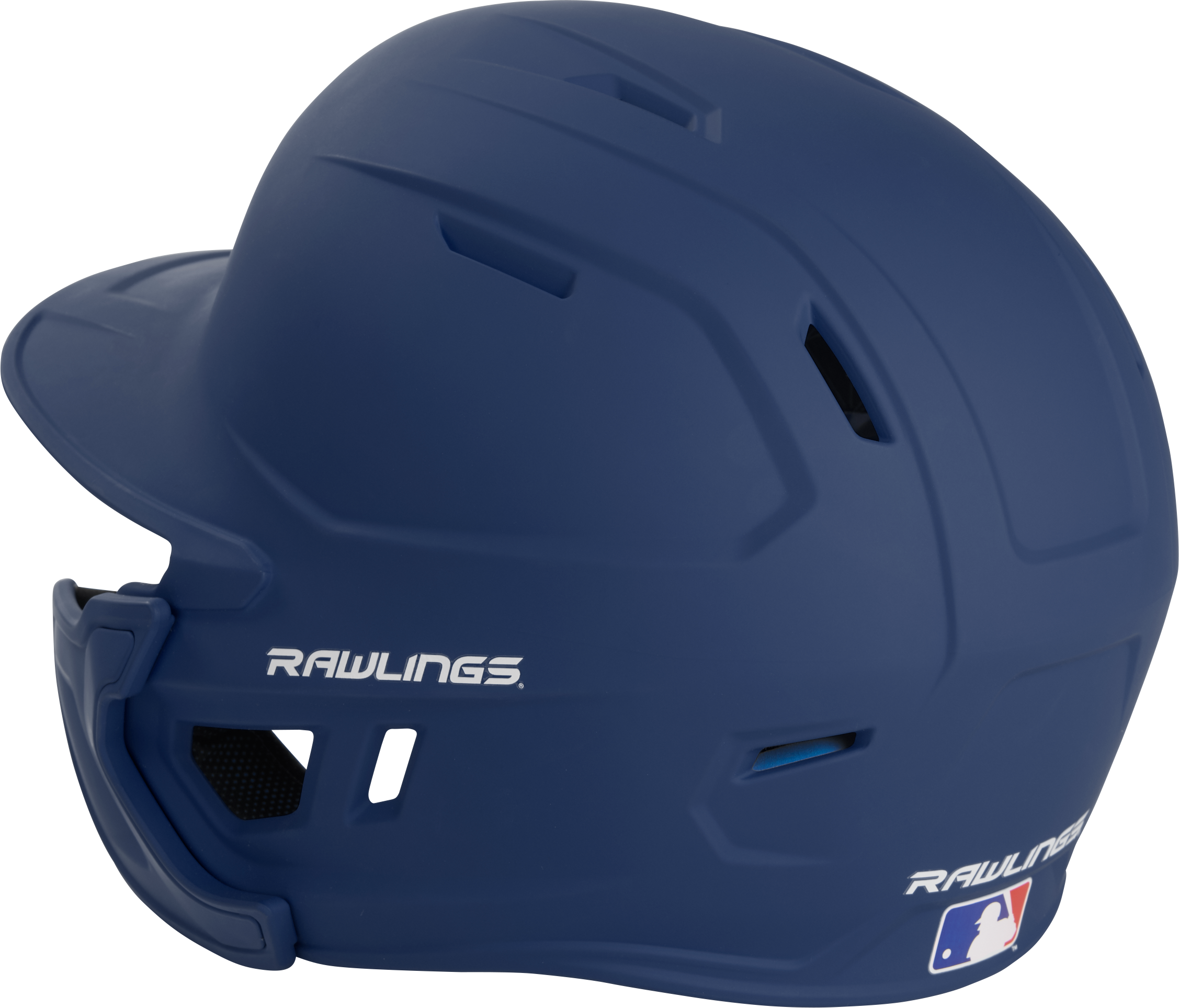 Rawlings Mach One-Tone Batting Helmet w/ Flap - Navy - NAVY Thumbnail View 6