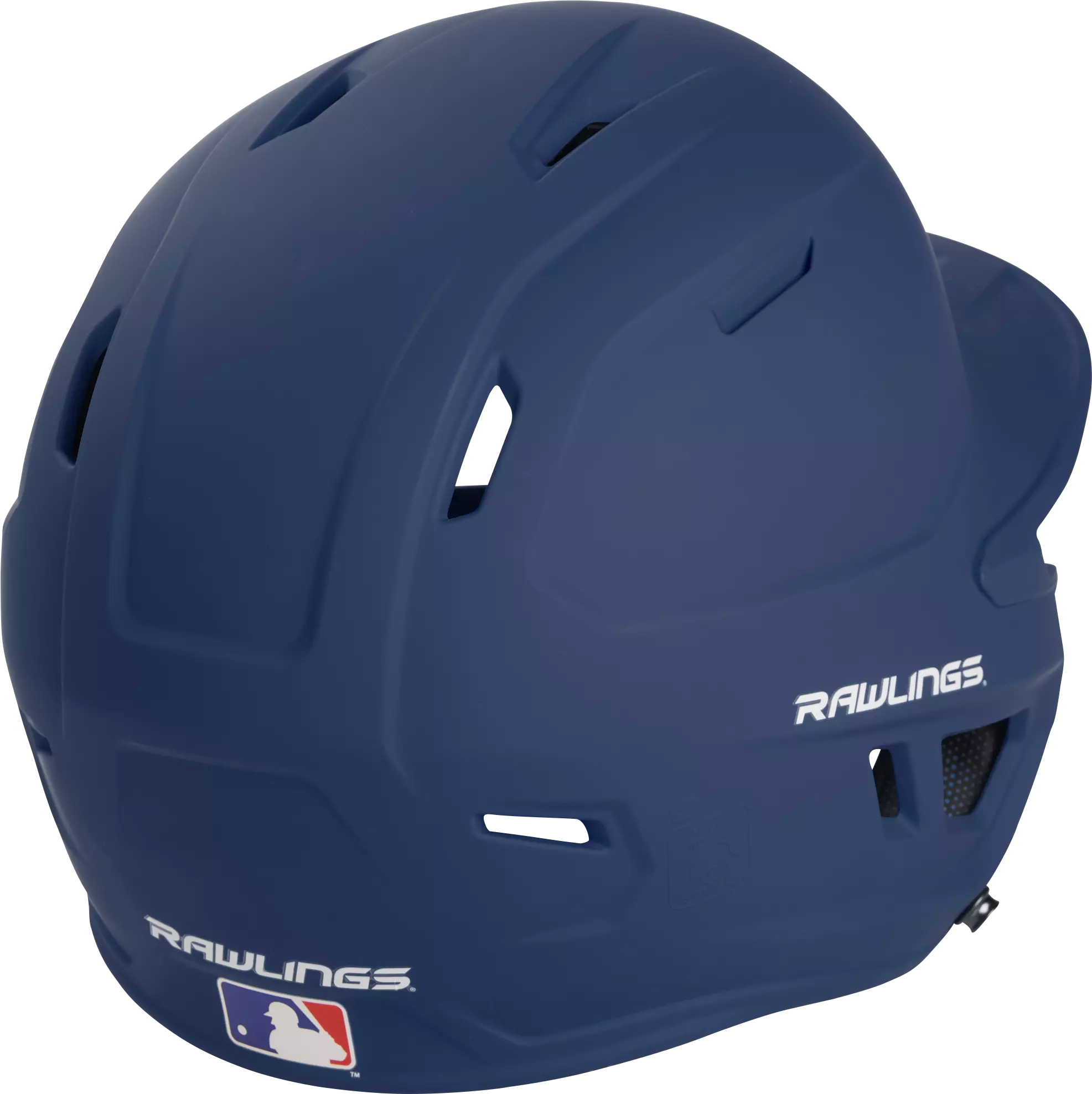 Rawlings Mach One-Tone Batting Helmet w/ Flap - Navy - NAVY