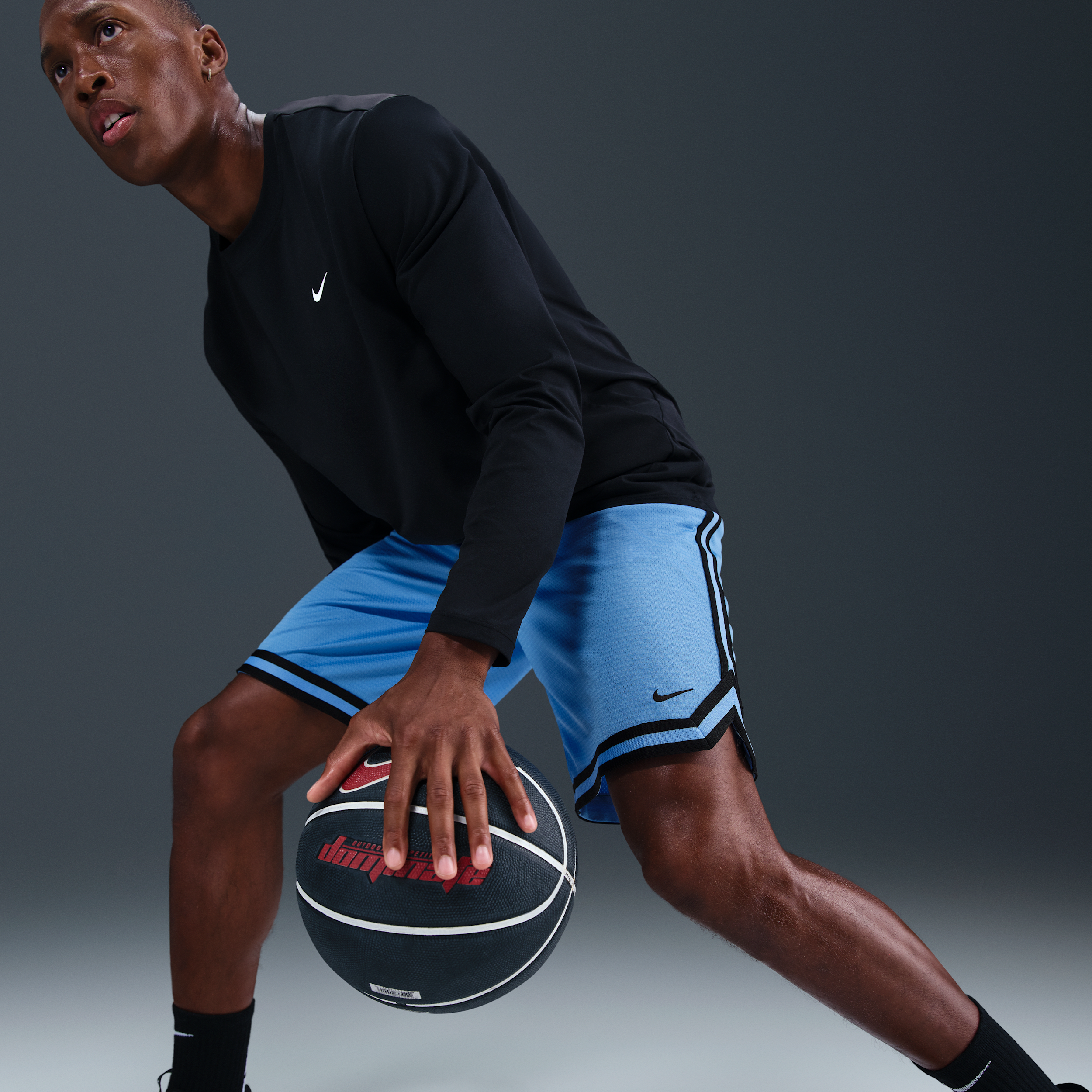 Nike Men's DNA Dri-FIT 10" Basketball Shorts -Blue - BLUE Thumbnail View 5