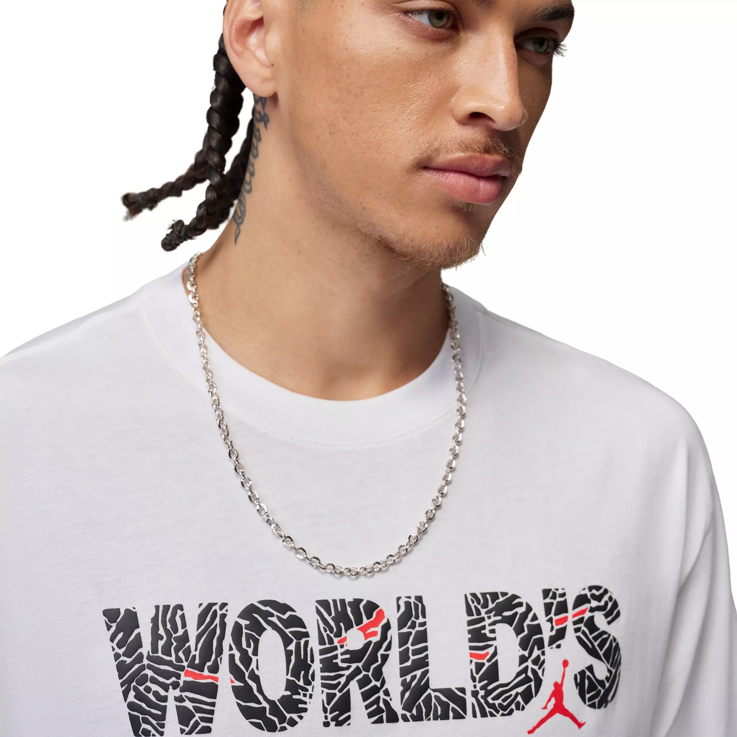 Jordan Men's Brooklyn Best Graphic Crew T-Shirt - WHITE