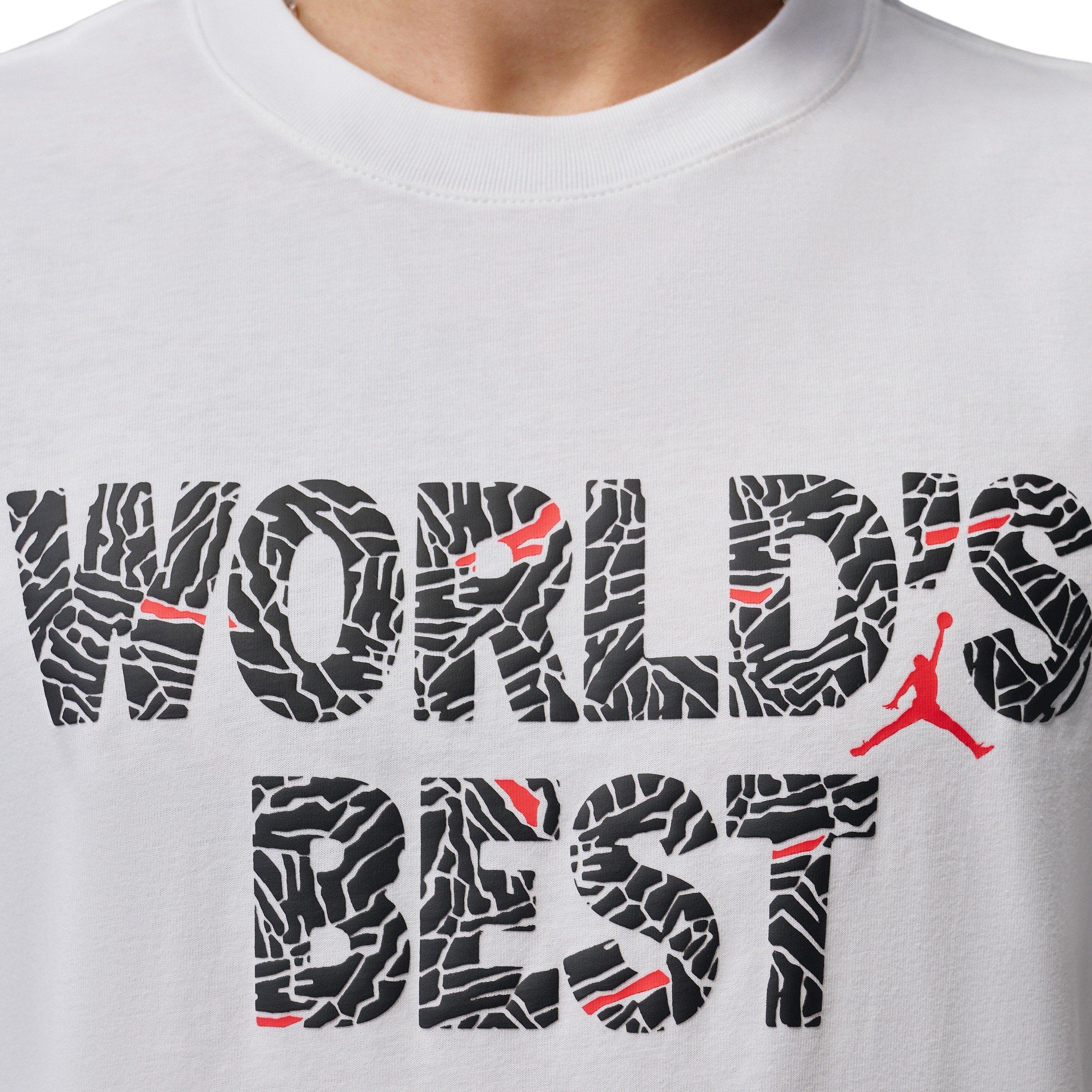 Jordan Men's Brooklyn Best Graphic Crew T-Shirt - WHITE Thumbnail View 4