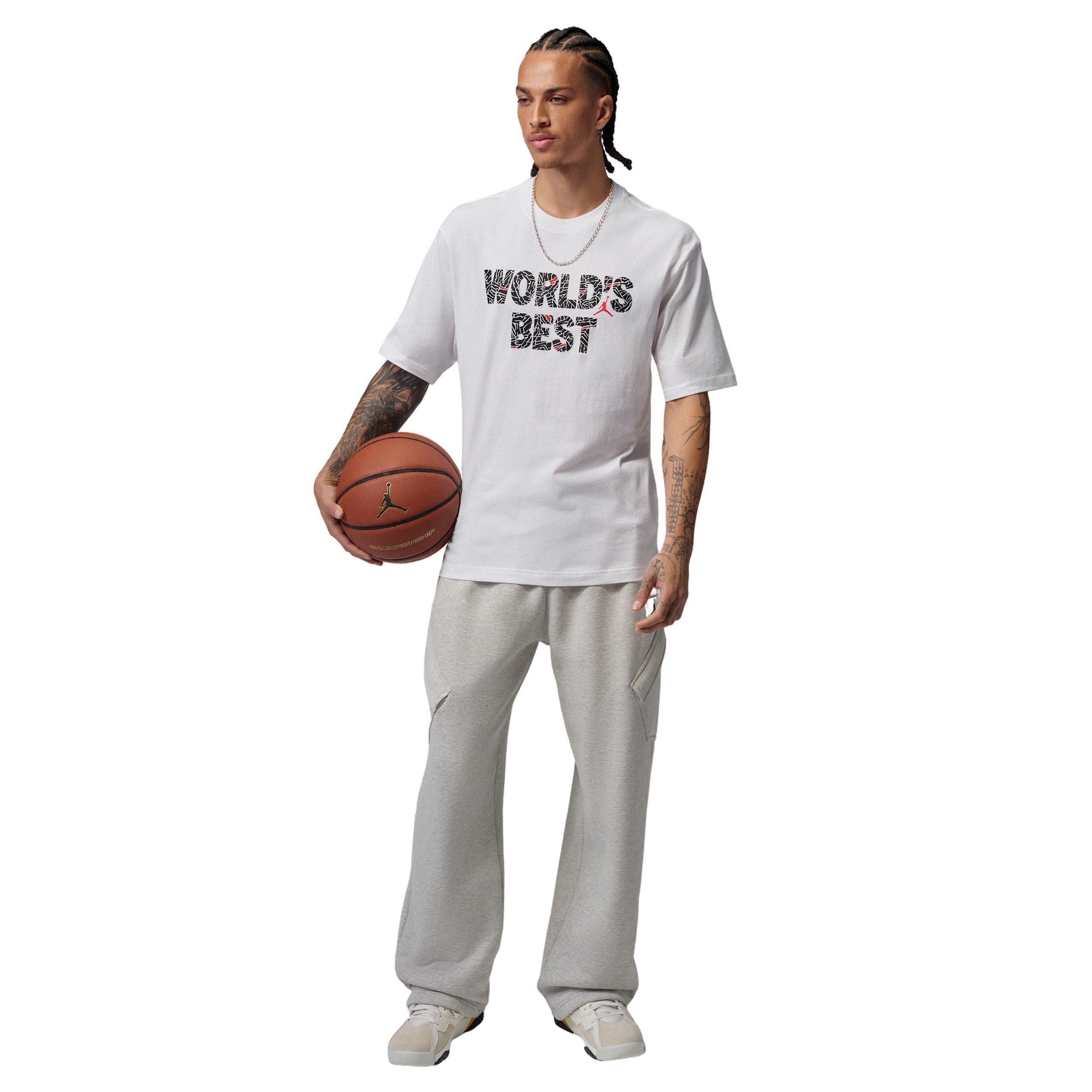 Jordan Men's Brooklyn Best Graphic Crew T-Shirt - WHITE Thumbnail View 5